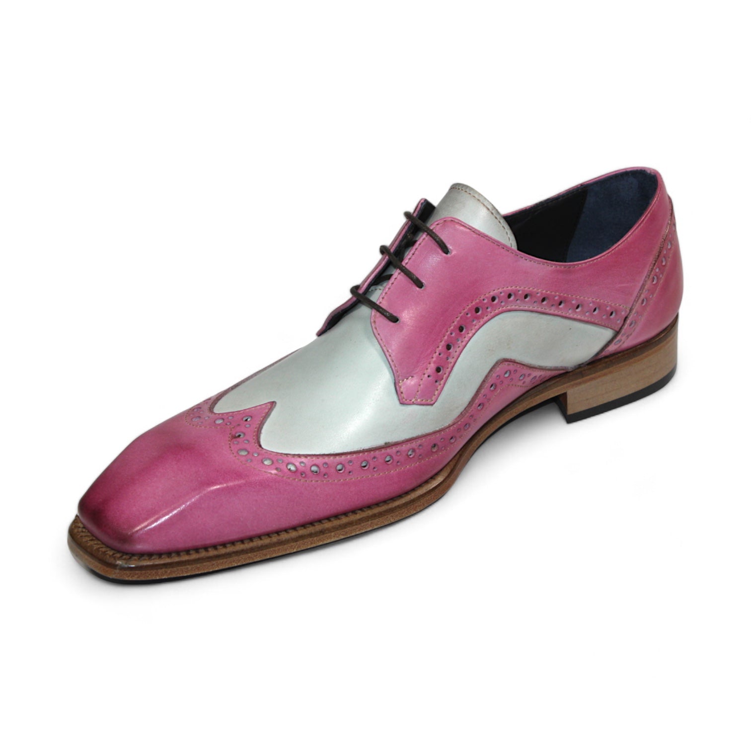 Duca Di Matiste Saranno Women's Loafers - Comfortable Slip-On Shoes in Pink/Bone for Work, Office & Casual Wear