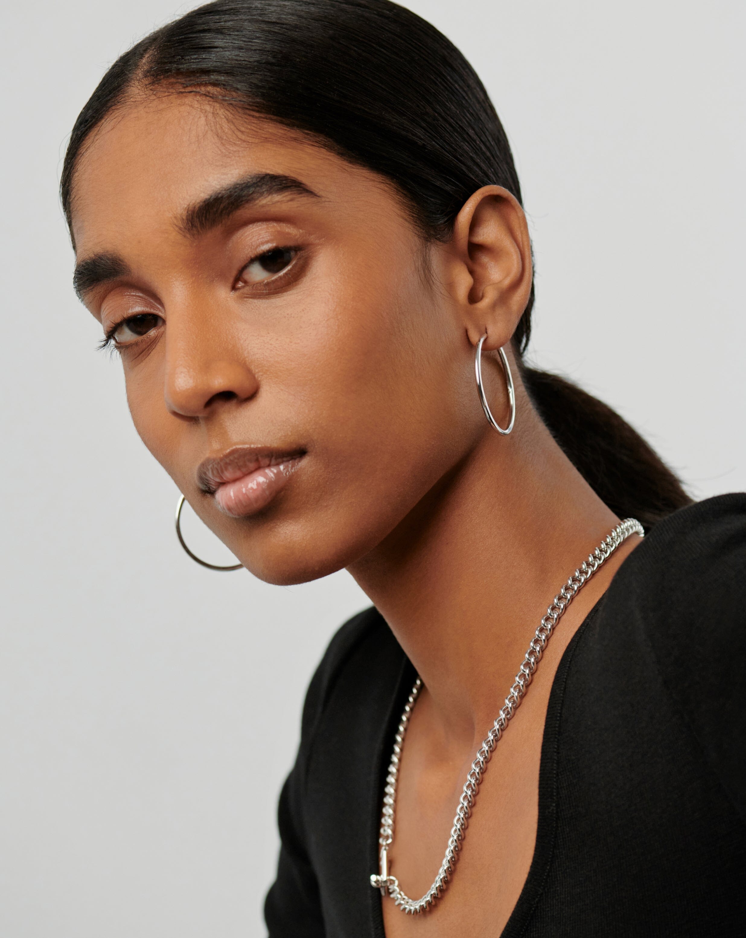 Classic Large Hoop Earrings for Women | 925 Sterling Silver Dangle Earrings | Perfect for Everyday Wear, Parties & Special Occasions