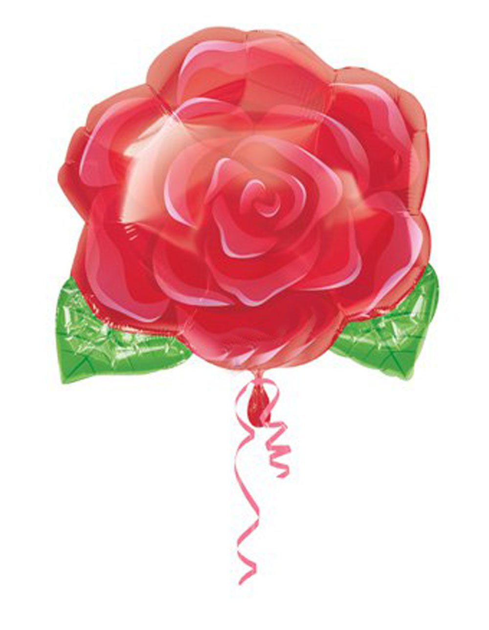 24 Inch PMU Blooming Rose Mylar Balloon - Perfect for Birthday Parties, Baby Showers & Romantic Decorations
