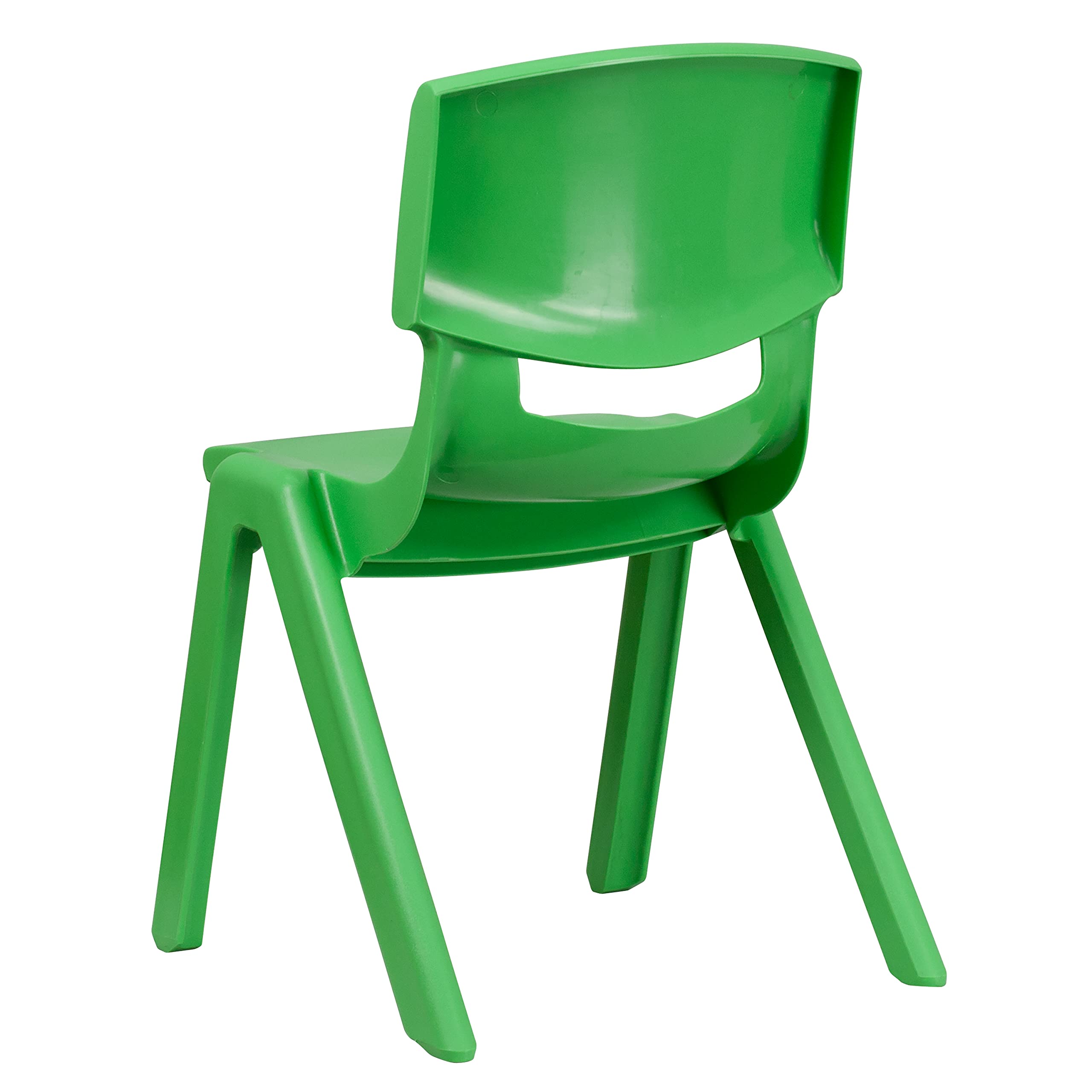 Flash Furniture Whitney 5-Pack Green Plastic Stacking School Chairs - 15.5