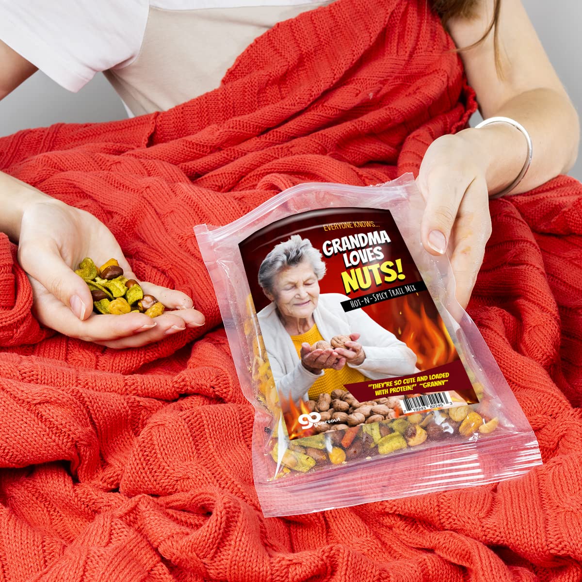 Grandma Loves Nuts Spicy Trail Mix - Premium USA-Made Snack with Chili Flavor - Perfect for Office Snacking, Road Trips & Gift Giving