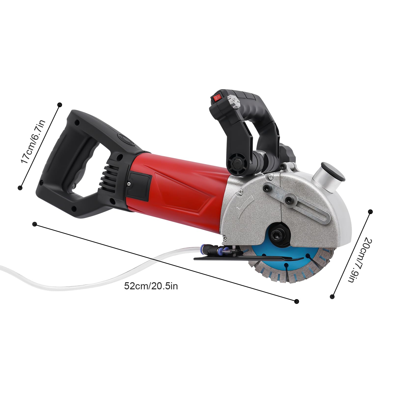 2800W Electric Wall Chaser Groove Cutting Machine - 5 Blades for Concrete, Brick, Granite & Marble | Professional Wall Slotting Tool for Construction & Renovation Projects