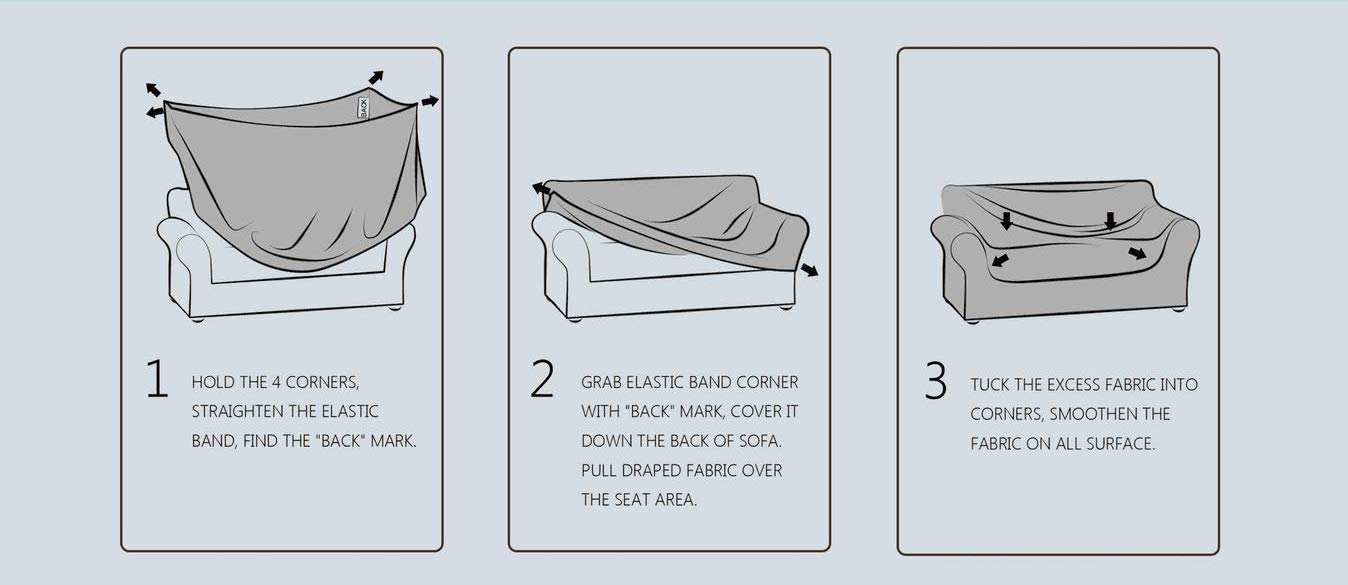 Premium Elastic Spandex Sofa Slipcover Set - Non-Slip Luxury Couch Protector for 3/2 Cushion | Perfect for Living Room, Home Theater & Pet-Friendly Furniture Protection