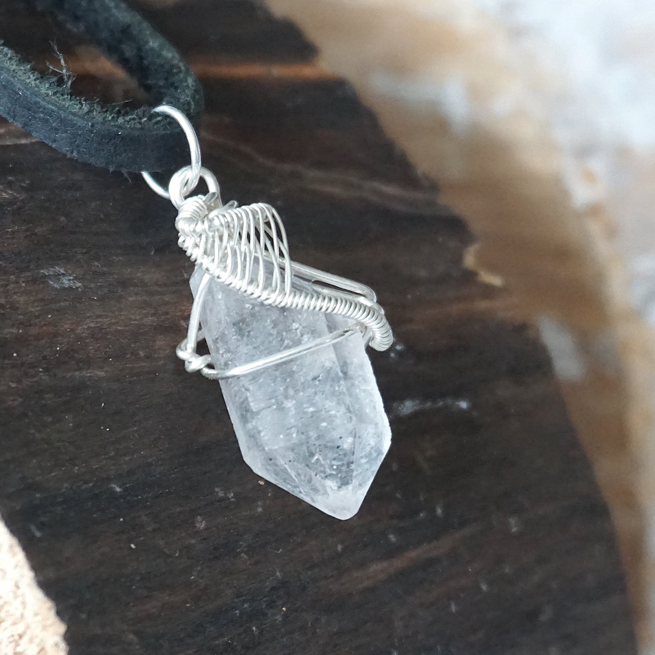 Men's Herkimer Diamond Pendant in Sterling Silver - Elegant Necklace for Gifts, Weddings & Special Occasions