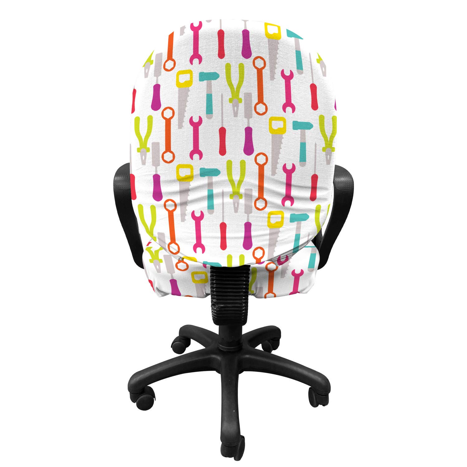 Ambesonne Colorful Office Chair Slipcover - Doodle Cartoon Design for Home & Office