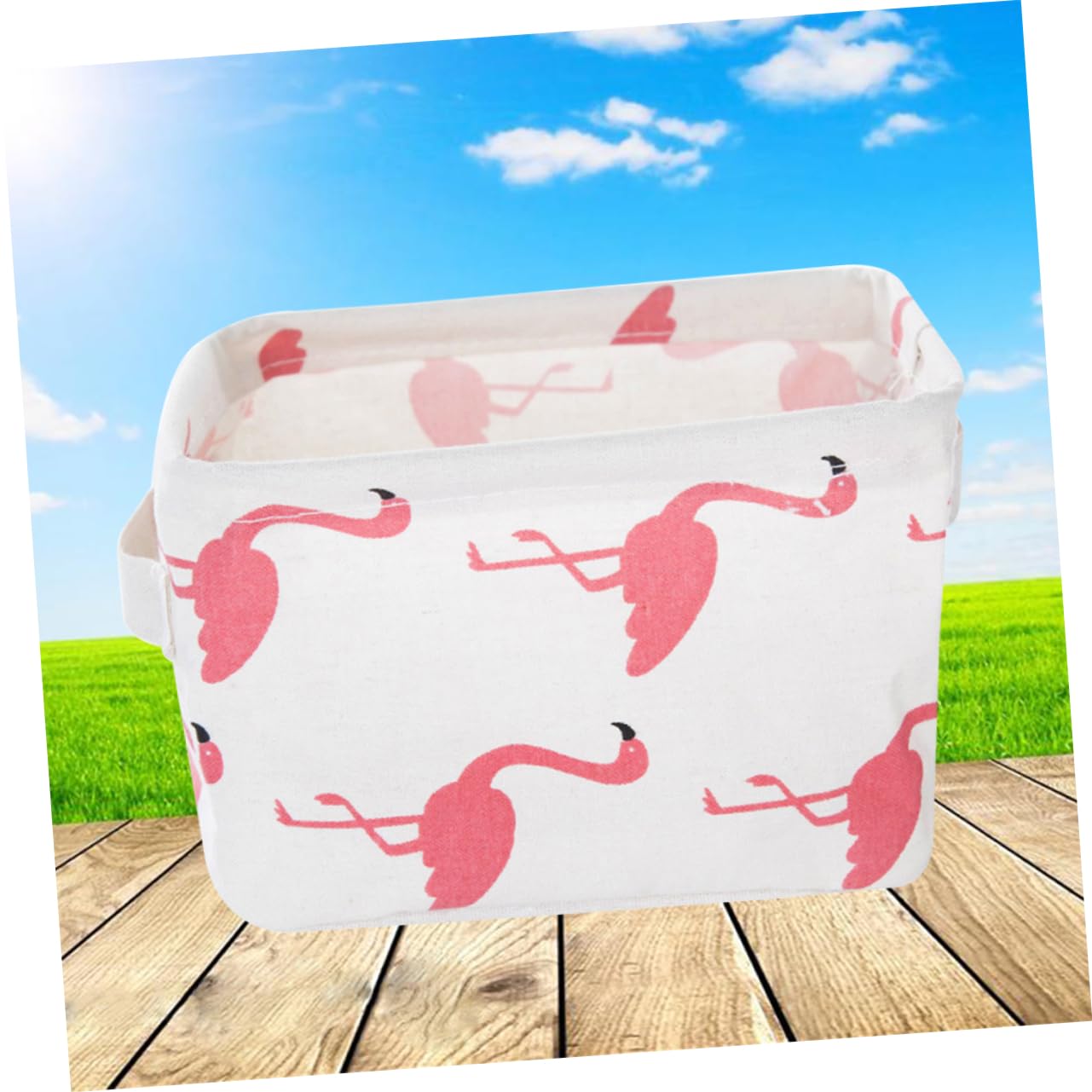 IMIKEYA Foldable Fabric Desk Organizer with Handle - Storage Bins for Snacks, Toiletries & Office Supplies | Perfect for Home, Office & Dorm Organization