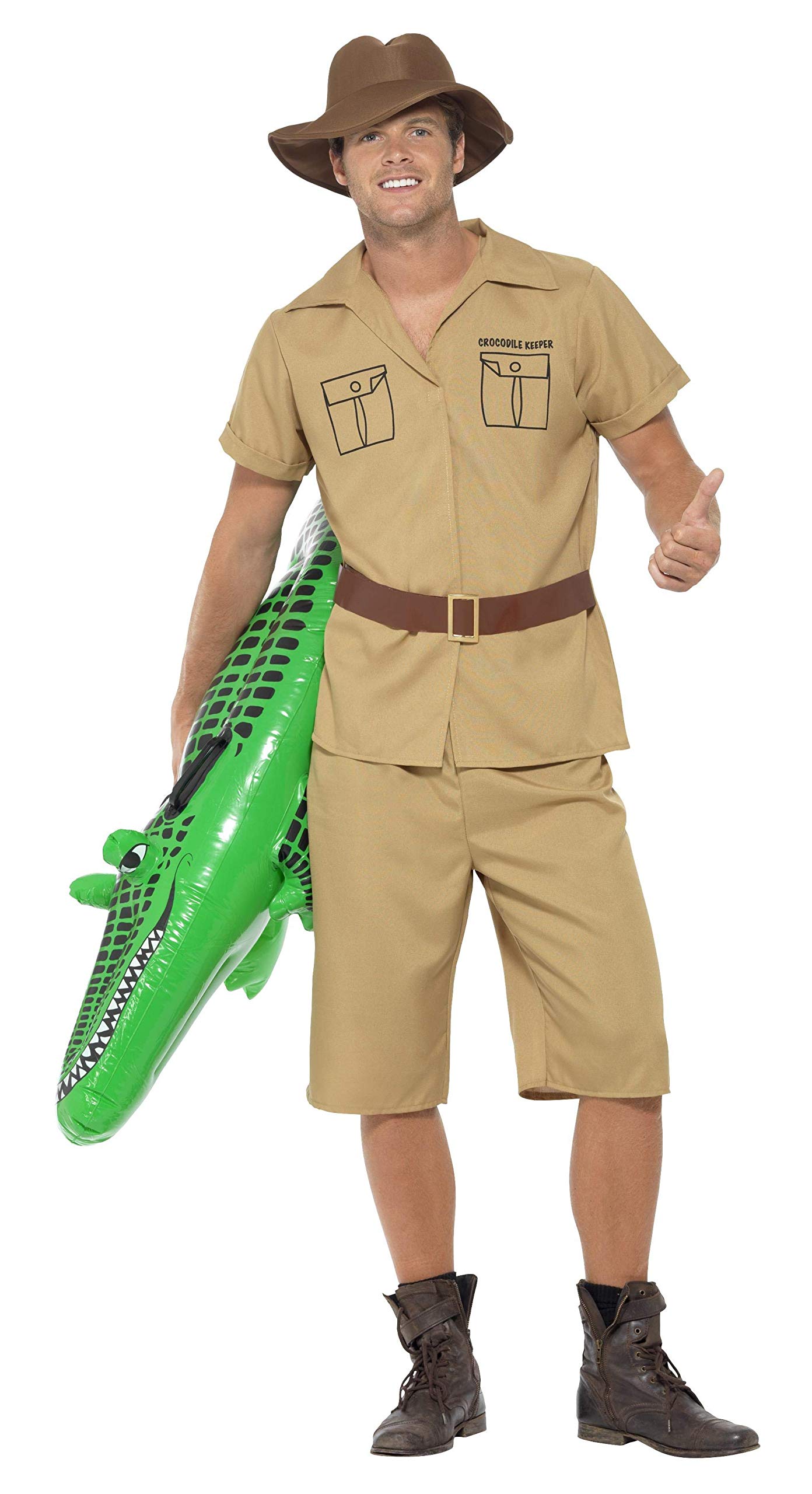 Smiffy's Men's Safari Costume Outfit - Adult Jungle Explorer Halloween Costume for Parties & Adventure Themed Events