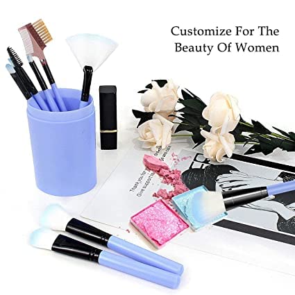 ADBHUTANAND® 12-Piece Professional Makeup Brush Set with Synthetic Bristles & 1 Makeup Sponge - Perfect for Foundation, Contouring & Eyeshadow Application