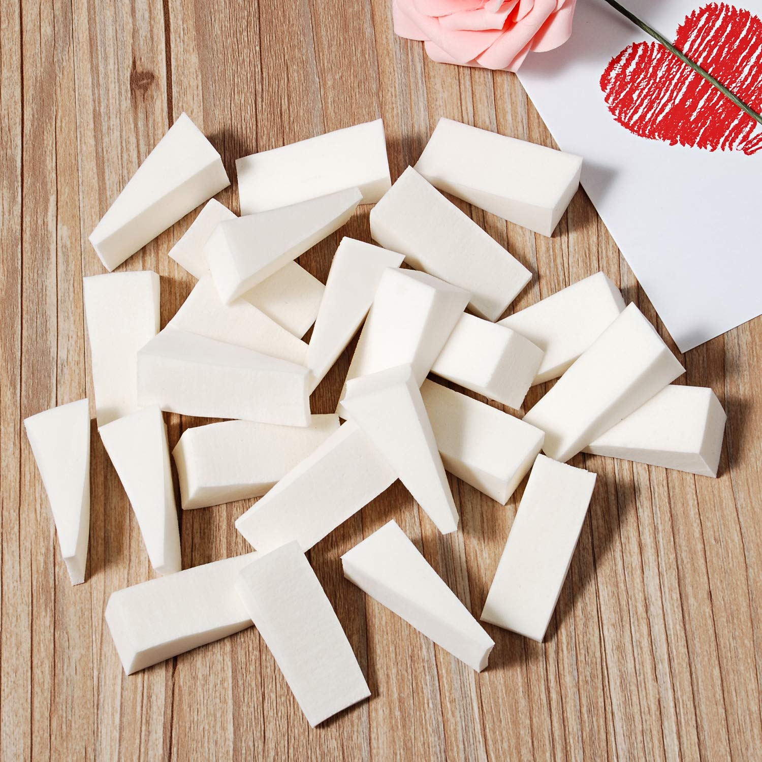 25pcs Cosmetic Puff Powder Puff - Soft Makeup Wedge Sponges for Foundation Blending & Contouring - Beauty Makeup Tools for Women - Perfect for Daily Makeup & Professional Use