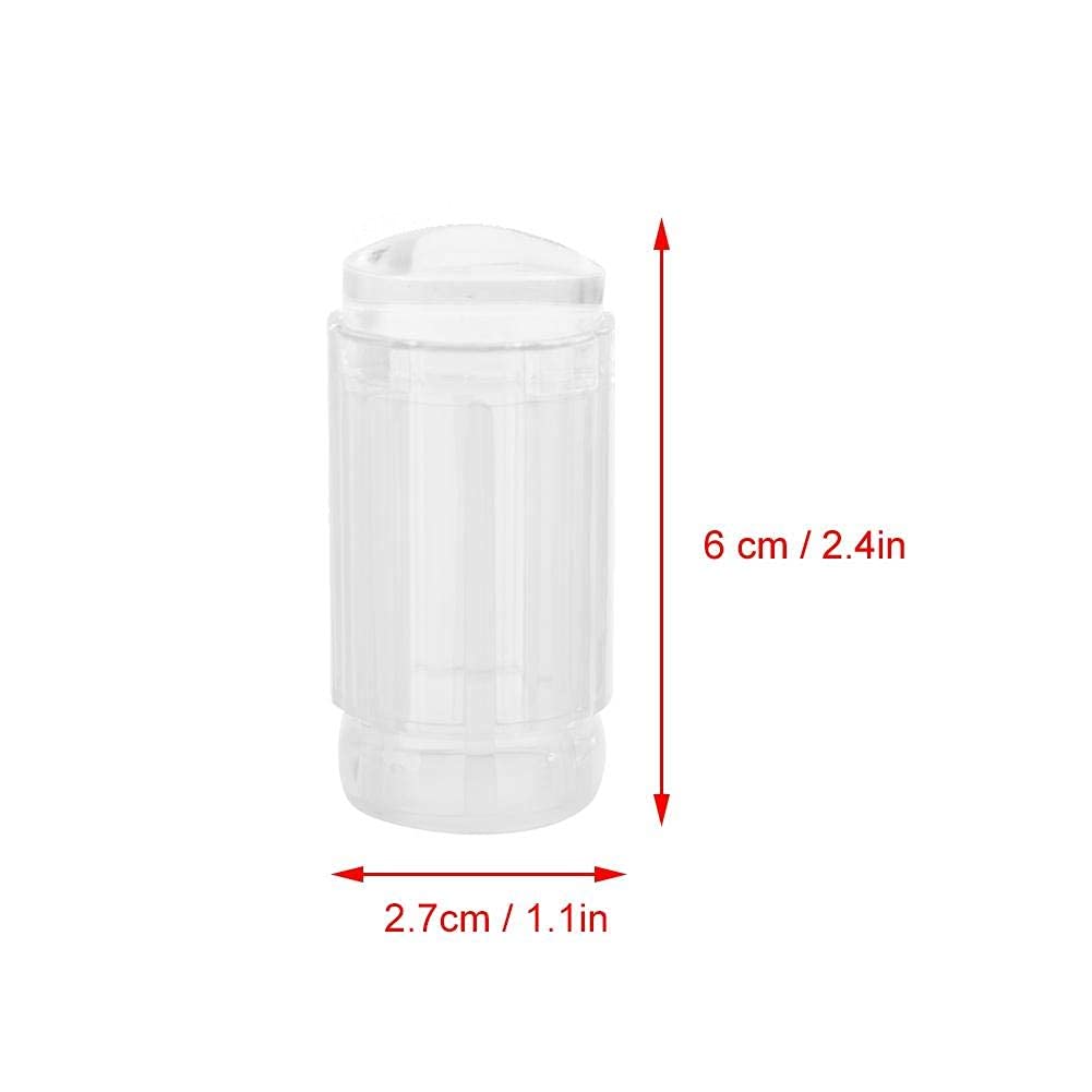 Nail Art Stamper & Scraper Kit - Reusable Transparent Silicone Heads for Nail Polish Stamping - DIY Manicure Printing Tool (White) - Perfect for Salon, Home Nail Art & Professional Nail Designs
