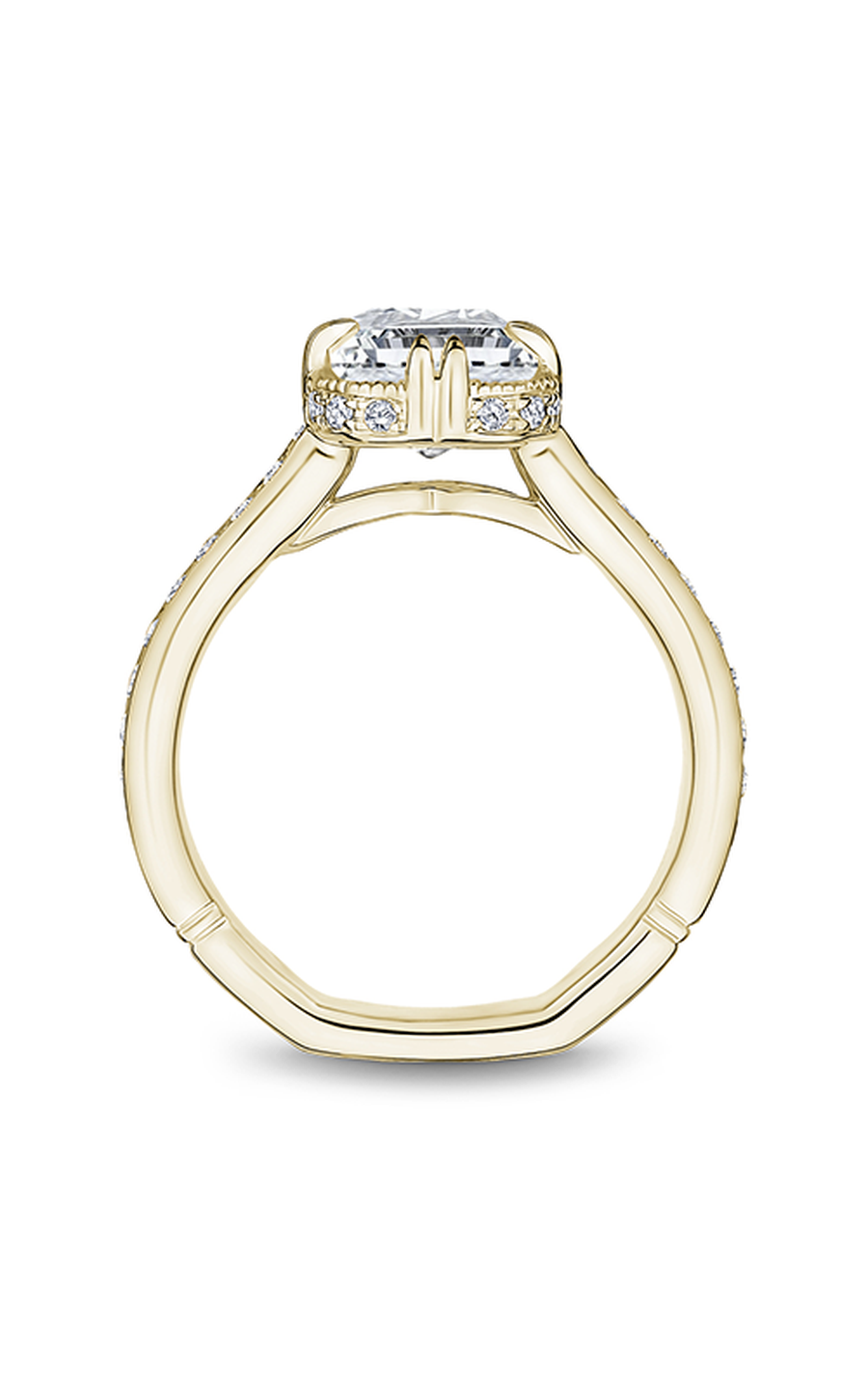 Noam Carver Atelier A004 01YA Diamond Engagement Ring - Elegant Solitaire Wedding Band for Proposal & Anniversary Gifts