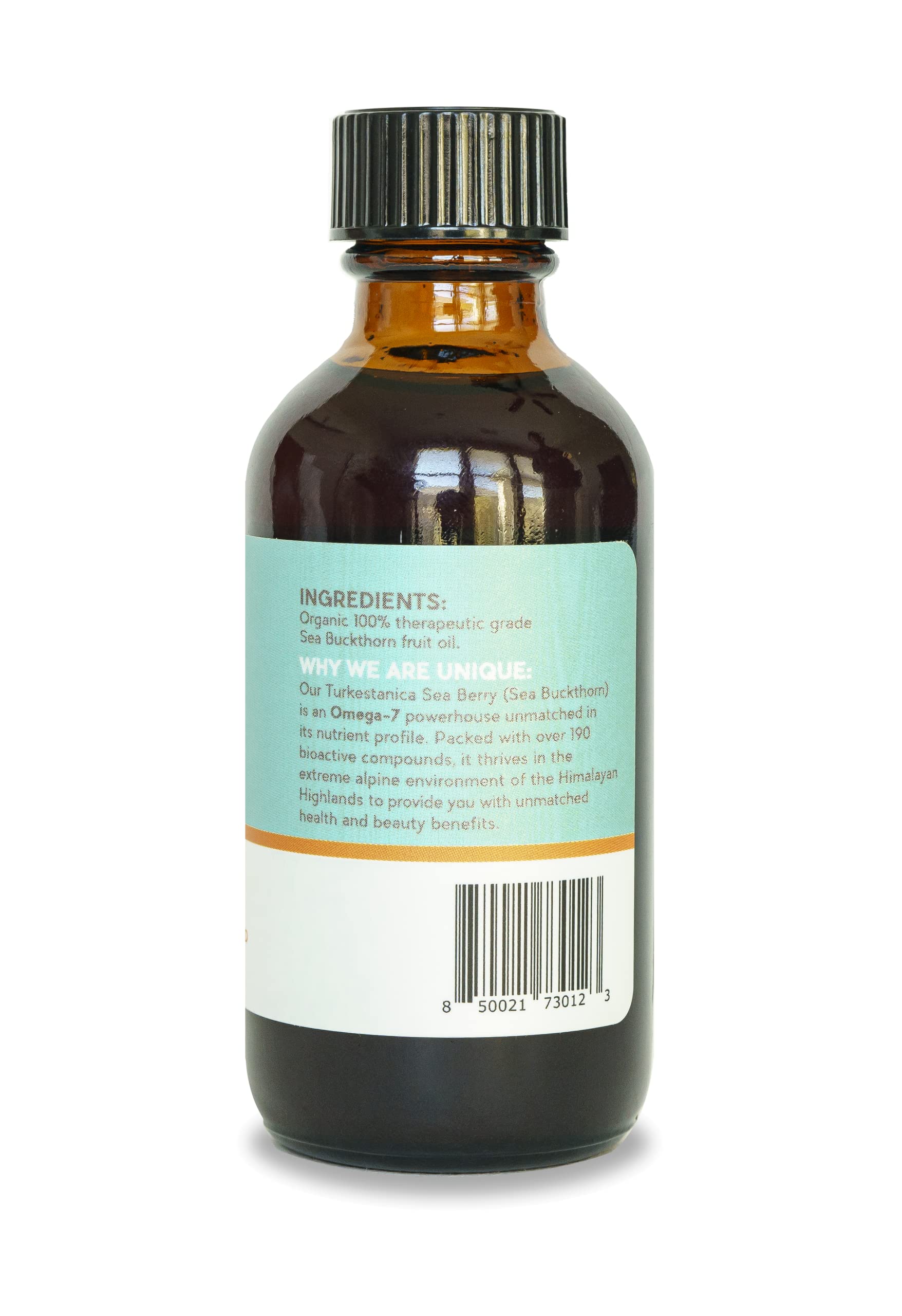 Premium Sibu Himalayan Omega-7 Sea Buckthorn Fruit Oil - 2 oz Bottle for Skin, Hair & Heart Health - Supports Hydration, Anti-Aging & Wellness - Ideal for Daily Supplements, Smoothies & Natural Beauty Routines