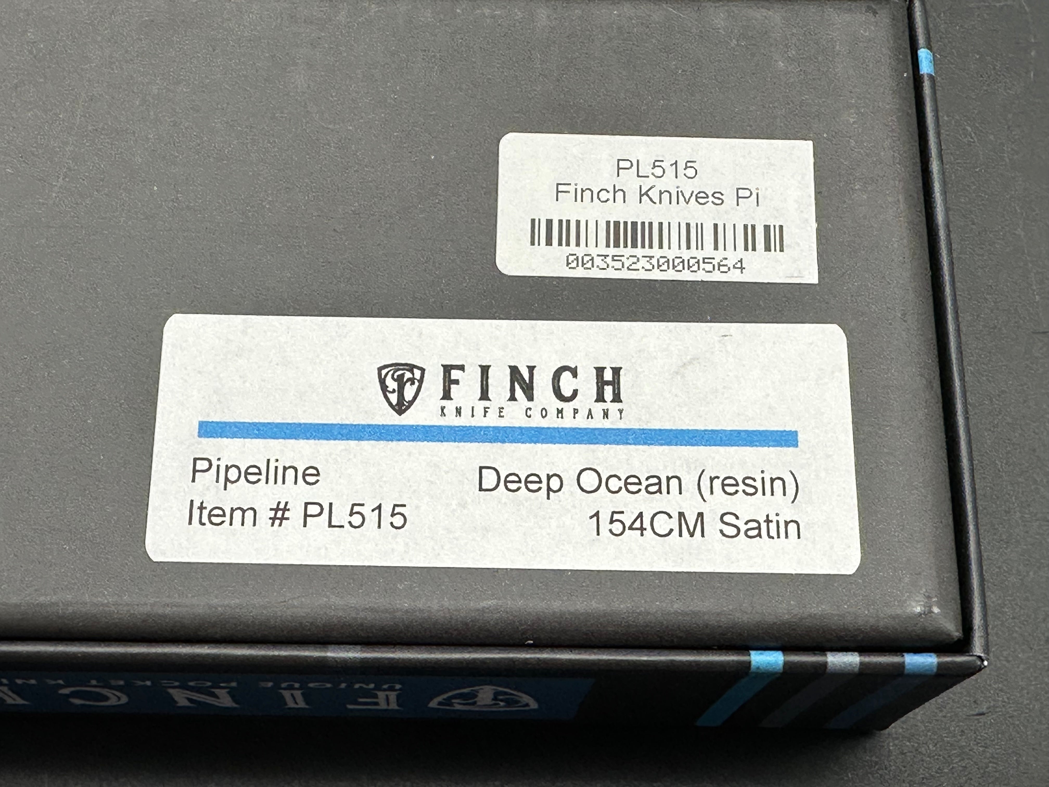 Premium FINCH KNIFE CO PIPELINE Folding Pocket Knife - 154CM Satin Blade, Deep Ocean Handle - EDC, Camping, Hiking & Outdoor Survival Tool