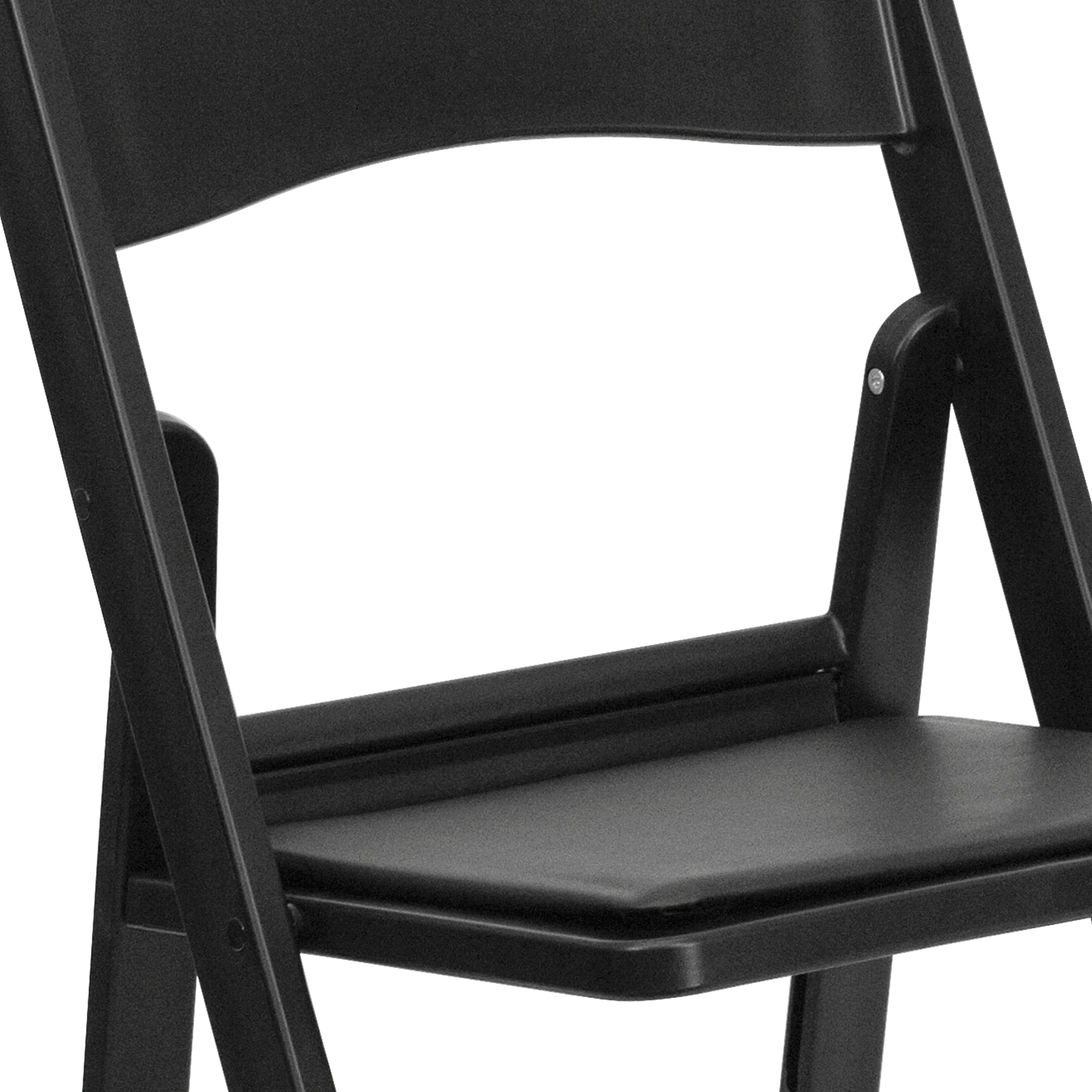 Flash Furniture Hercules Series Heavy Duty Folding Chairs - 1000 lb Capacity Stackable Commercial Event Seats for Weddings, Banquets, Conferences & Outdoor Events - Set of 4 Black Chairs - Perfect for Parties, Church Gatherings & Home Use