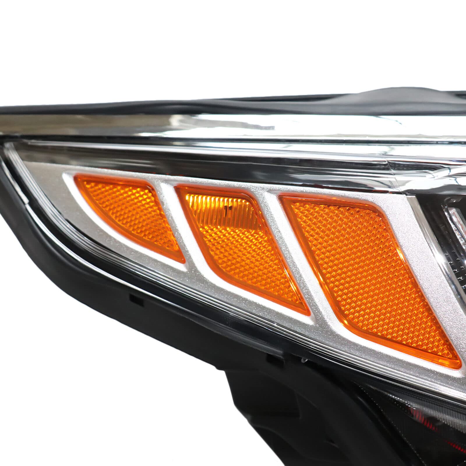 2016-2018 Kia Optima Passenger Side Headlight Assembly - Clear/Yellow Lens LED Halogen Headlamp with Black Housing | Replacement for Right Side Headlights | Perfect for Night Driving & Auto Repair