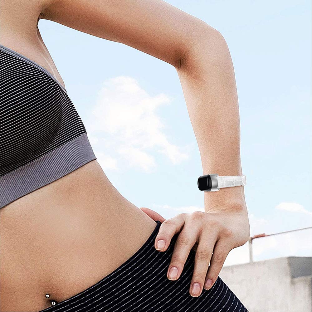 Premium Genuine Leather Replacement Band for Xiaomi Mi Band 3 - Adjustable Watch Strap Wristband Bracelet Accessory | Perfect for Fitness Tracking, Workouts & Everyday Wear