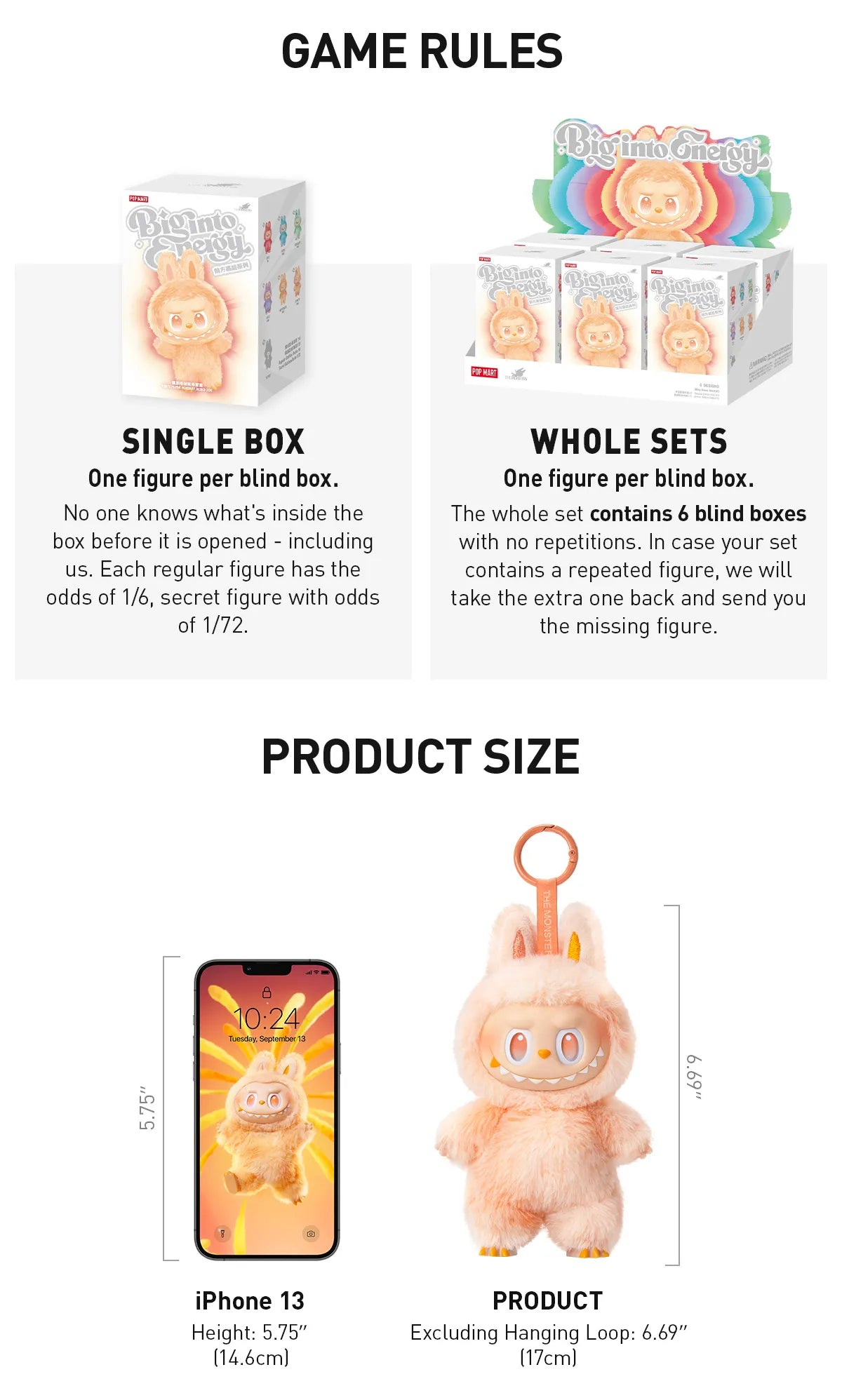 THE MONSTERS Big into Energy Series Labubu 3.0 Vinyl Plush Pendant Blind Box - Cute Collectible Toy for Display, Gifts & Surprise Unboxing Fun