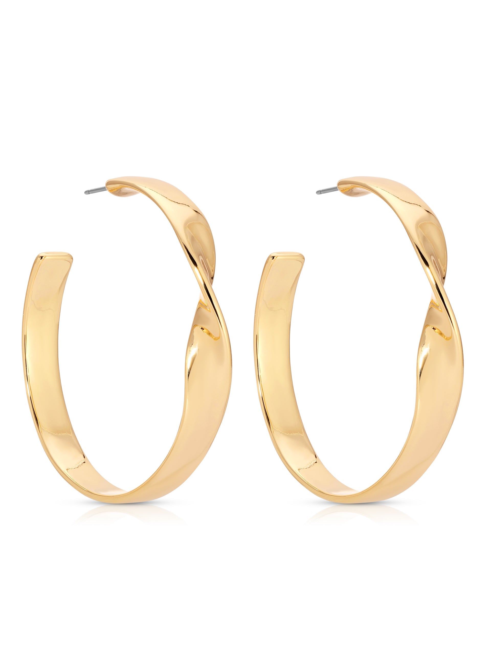Vintage Heirloom Twist Large Hoop Earrings for Women - 18K Gold Plated Boho Chic Jewelry - Perfect for Weddings, Parties & Everyday Wear