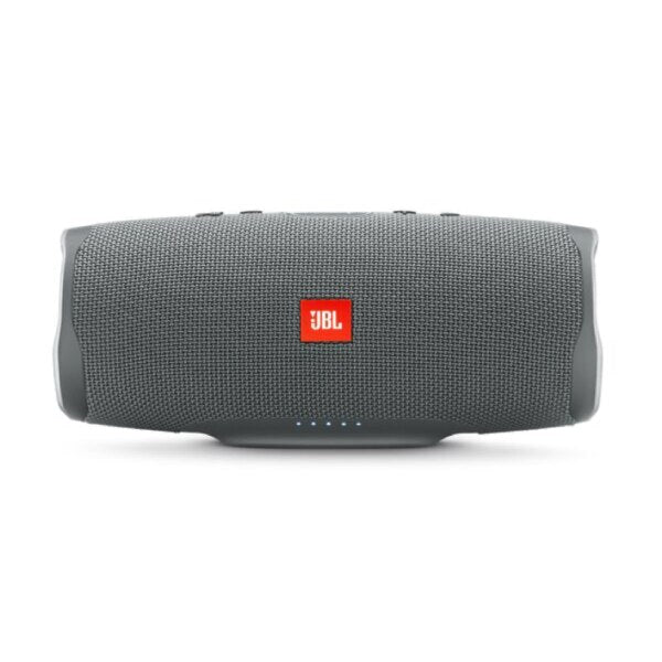 JBL Charge 4 Bluetooth Speaker - Waterproof Portable Wireless Speaker with Powerful Bass, 20 Hours Playtime, Gray - Perfect for Outdoor Adventures, Beach Parties & Home Entertainment