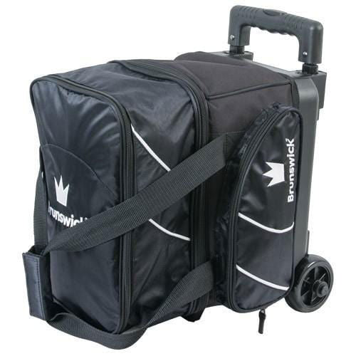 Brunswick Edge Single Roller Black Bowling Bag - Lightweight & Durable for League Play & Tournaments | Perfect for Men & Women Bowlers | Easy Transport to Bowling Alley