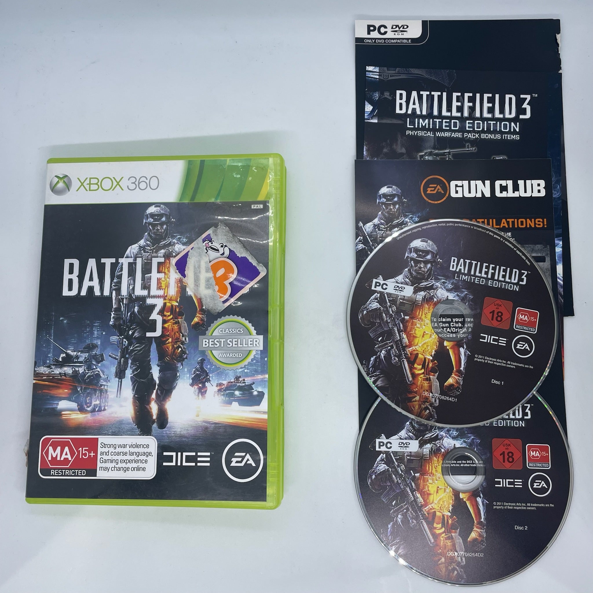 Battlefield 3 III Xbox 360 Game with Manual - PAL Version | First-Person Shooter Action Game for Xbox 360 | Perfect for Multiplayer Battles and Campaign Mode