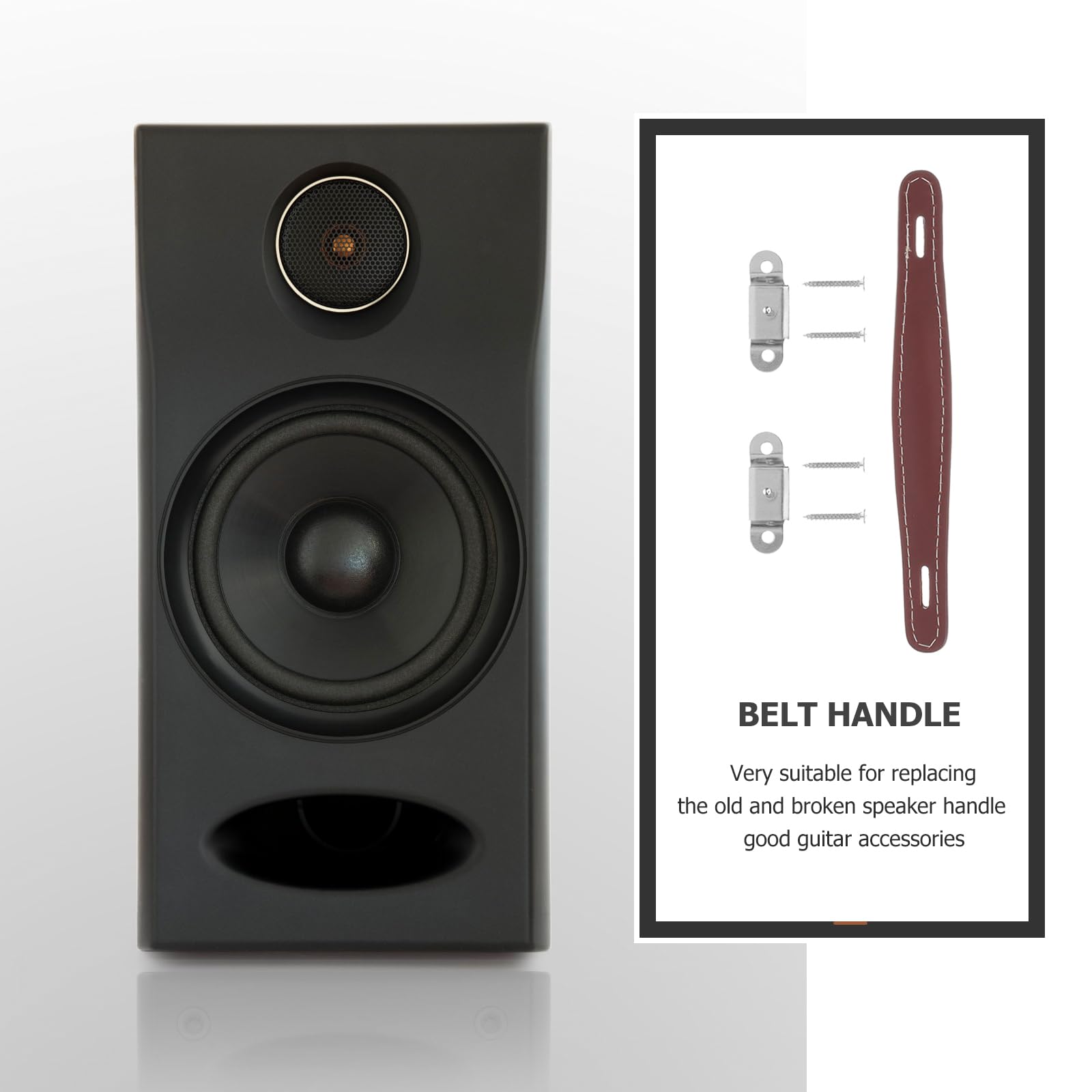 Premium Leather Guitar Amplifier Speaker Strap - 8.80x1.14x0.24in Dresser Drawer Handle & Coffee Table Pull - Perfect for Musicians & Home Decor Upgrade