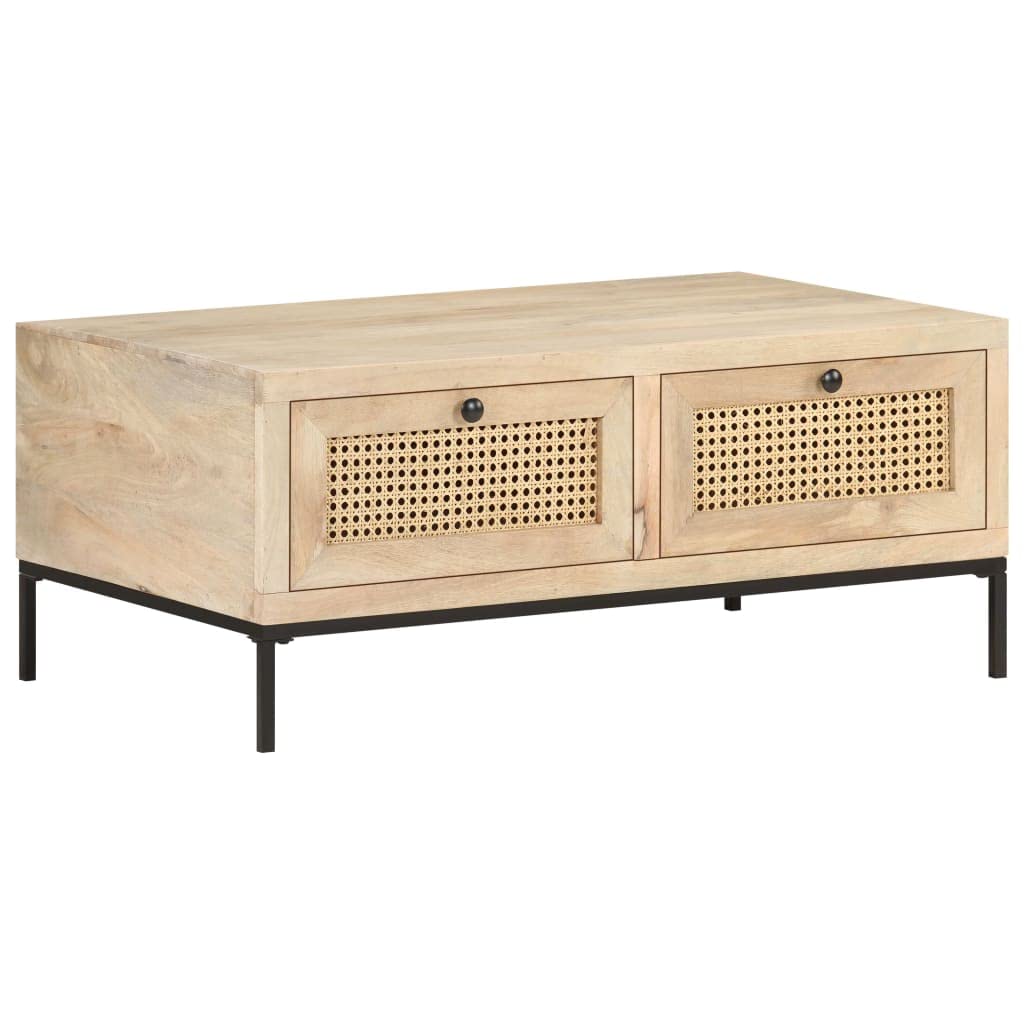 Farmhouse Coffee Table with Drawers - 35.4