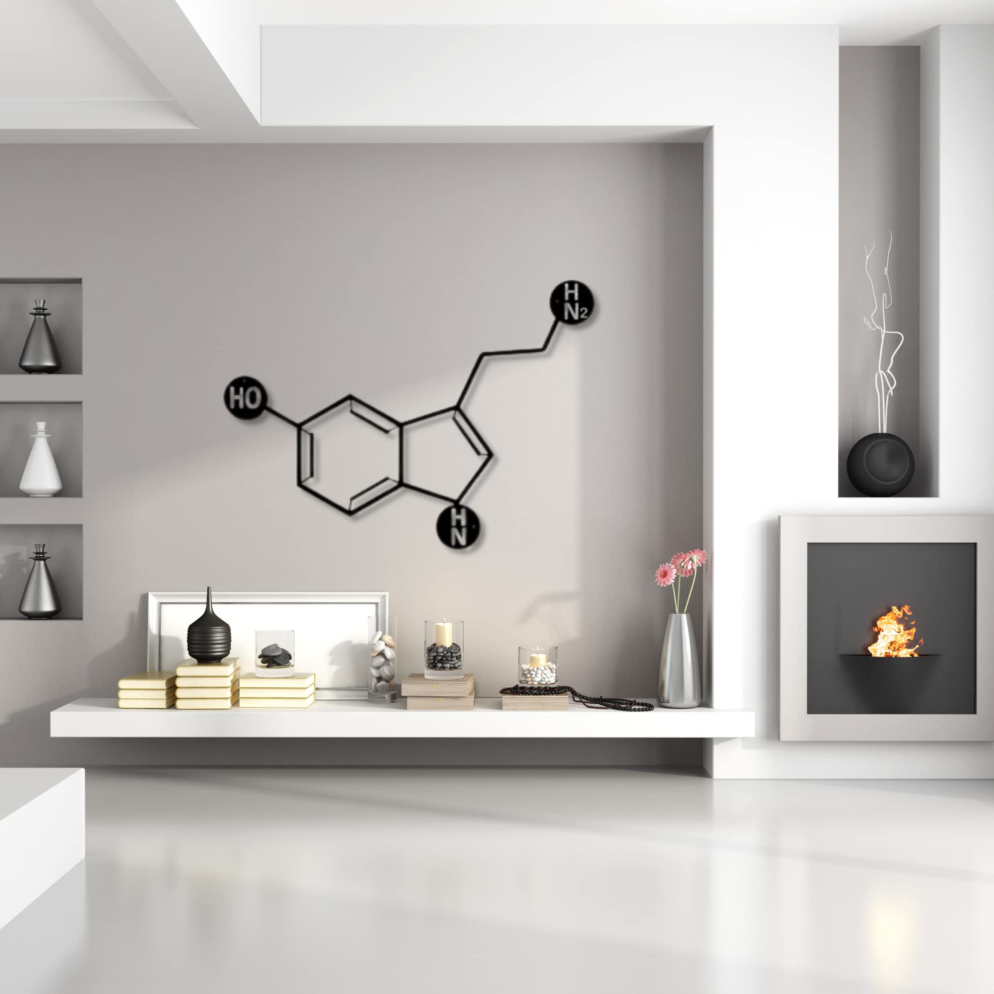 Serotonin Metal Wall Art - Home Decor for Living Room & Bedroom