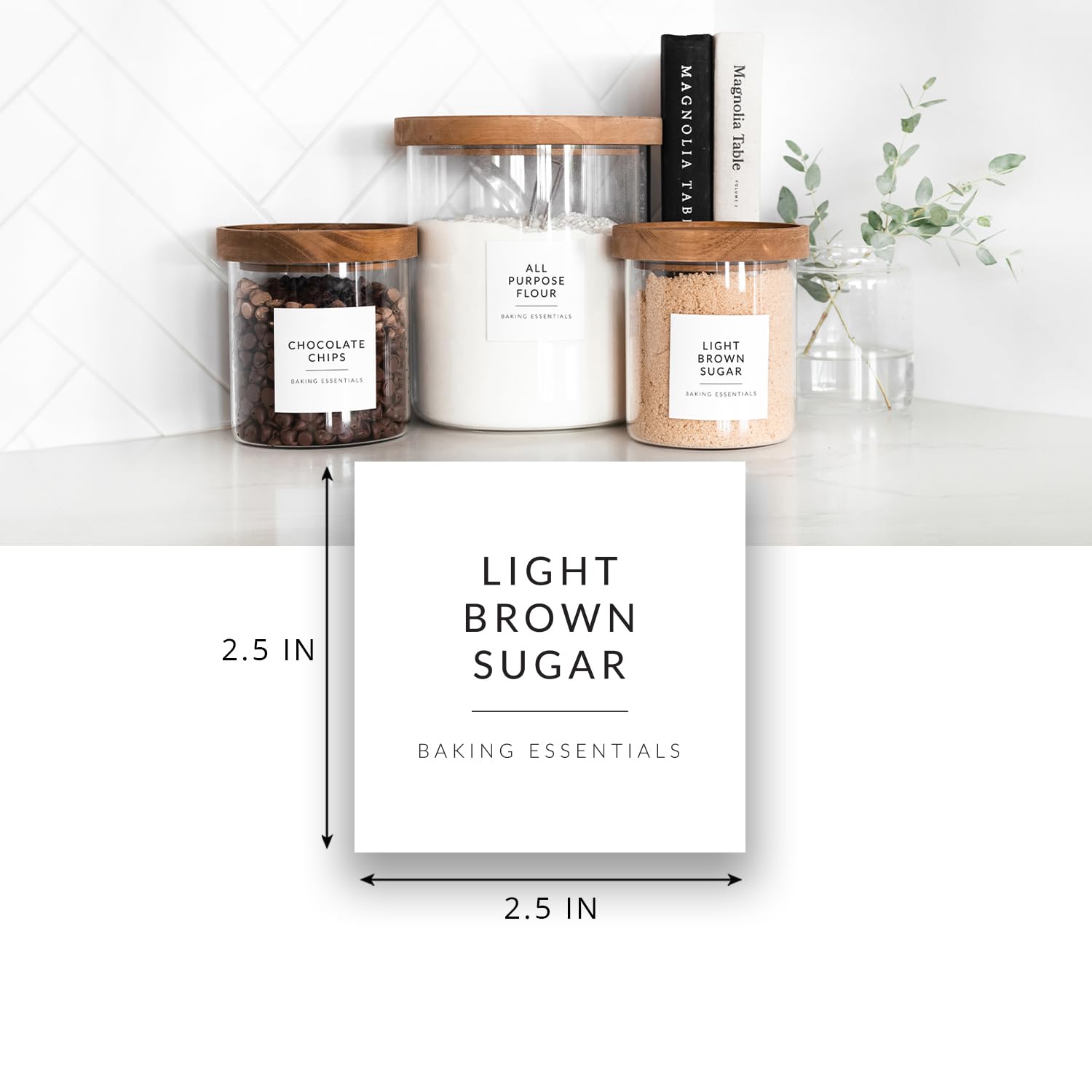SAVVY & SORTED Minimalist Pantry Labels - 180 Waterproof Vinyl Stickers for Food Containers & Kitchen Organization | Perfect for Pantry, Spice Jars, Storage Bins & Home Decluttering