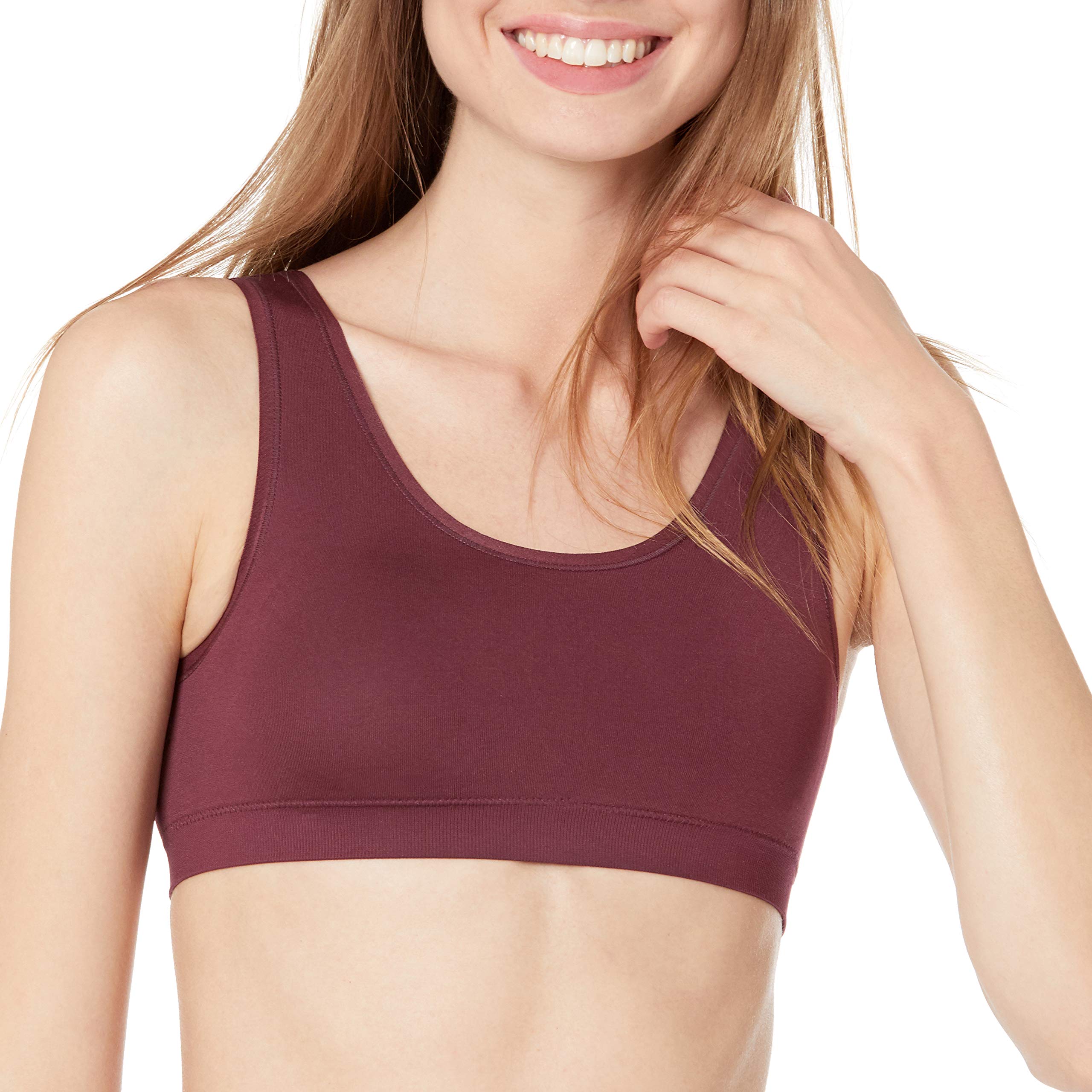 Amazon Essentials Women's Seamless Bralette with Removable Molded Cups - Plus Size Wireless Comfort Bra for Everyday Wear, Yoga & Lounge