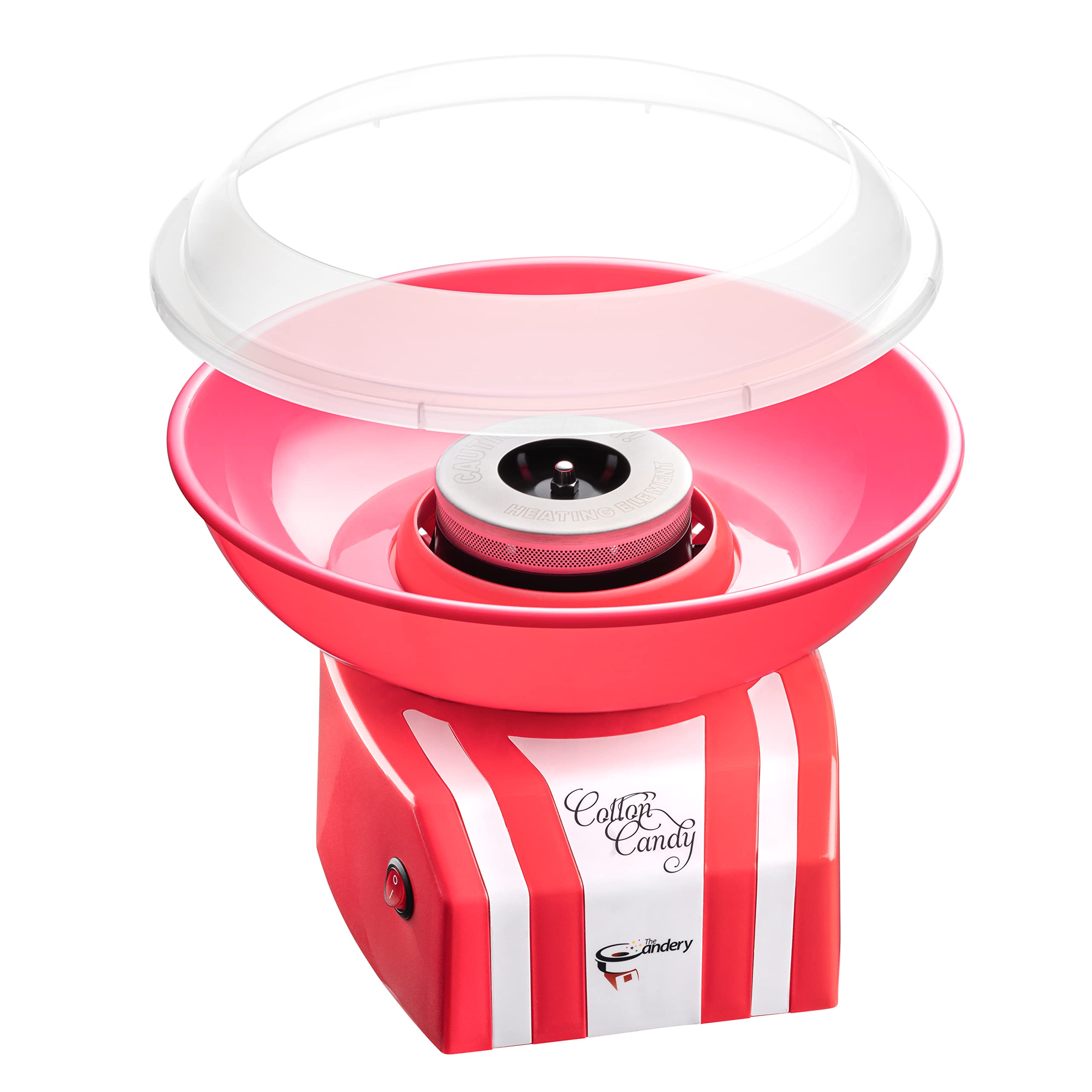 The Candery Cotton Candy Machine - Bright & Colorful Candy Floss Maker for Hard Candy, Sugar-Free Treats, Homemade Sweets - Includes 10 Cones & Scooper - Perfect for Birthday Parties, Carnival Events & Home Dessert Making