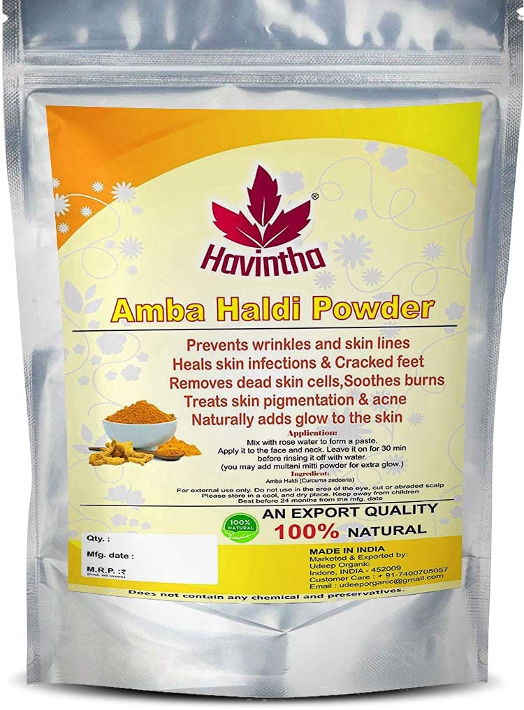 **Havintha Natural Face Pack Combo - Multani Mitti, Sandalwood, Orange Peel, Rose Petal & Amba Haldi Powder (50g Each) for Healthy, Glowing Skin - DIY Skincare & Spa Treatment at Home**