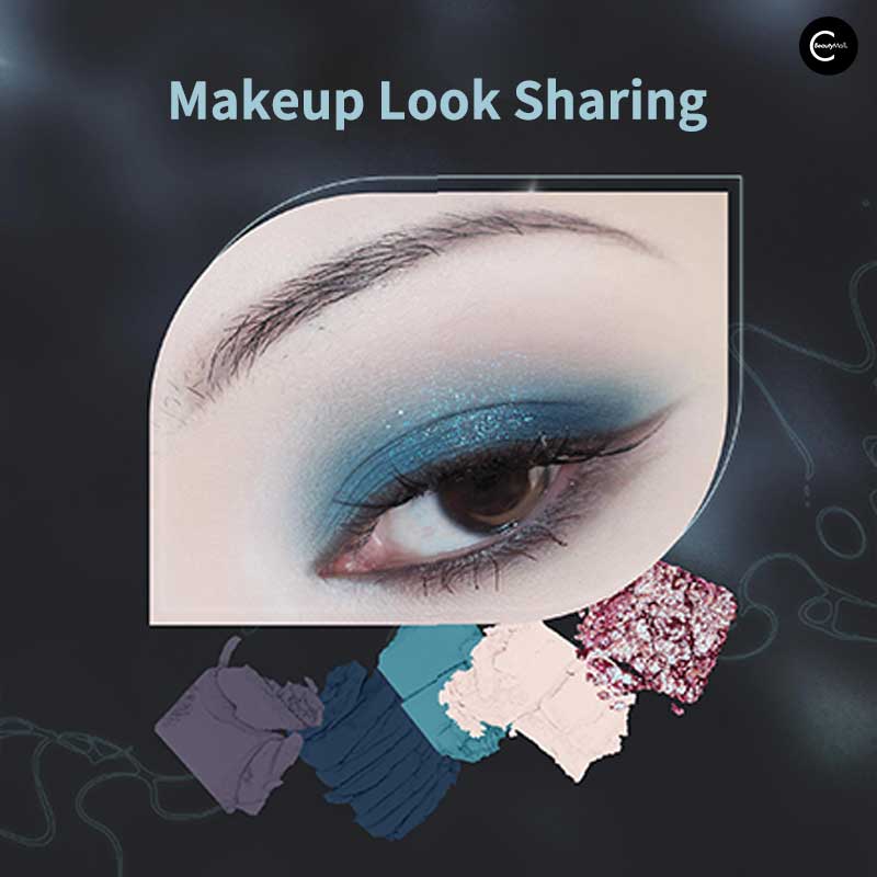 DRAMO Moonwheel Project 10 Color Eyeshadow Palette #010 Moonfall Tide - Highly Pigmented Makeup Palette for Day & Night Looks, Party & Special Occasions