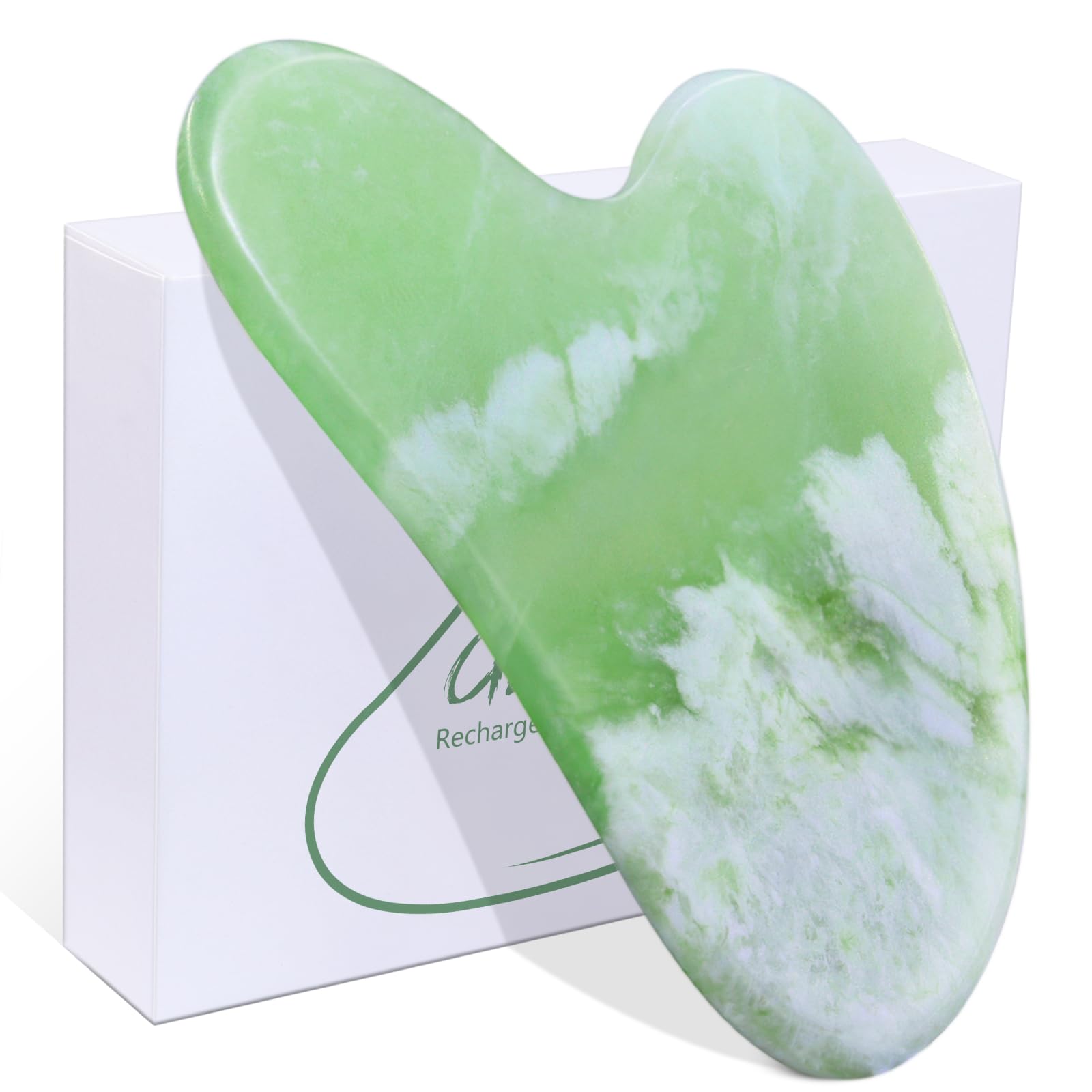 BAIMEI Jade Gua Sha Tool - Anti-Wrinkle Face Massager for Skin Care & Self Care Gifts - Perfect for Home Spa & Relaxation