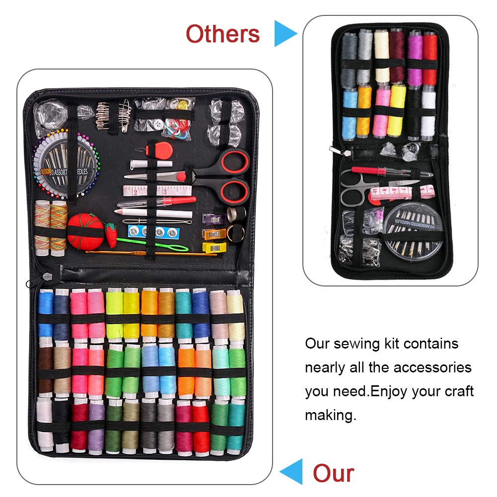 183PCS Premium Sewing Machine Kit with 38 XL Thread Spools - Complete Sewing Supplies for Adults, Beginners & Students - Professional Sewing Accessories for DIY Projects, Clothing Repair & Emergency Kits