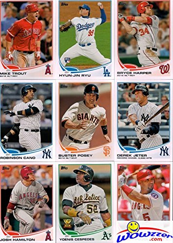 2013 Topps MLB Baseball Complete Factory Sealed 666-Card Set - Series 1 & 2 with 5 Bonus Rookie Variation Cards | Collectible Trading Cards for Sports Fans & Memorabilia Enthusiasts | Perfect for Display, Trading, and Investment