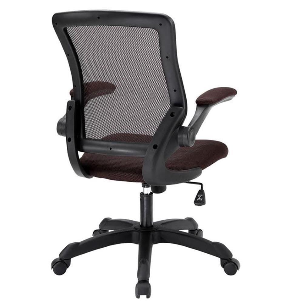 UrbanPro Modern Fabric Mesh Office Chair - Ergonomic Brown Desk Chair for Home & Office Workspace - Comfortable Adjustable Task Chair for Long Hours Sitting