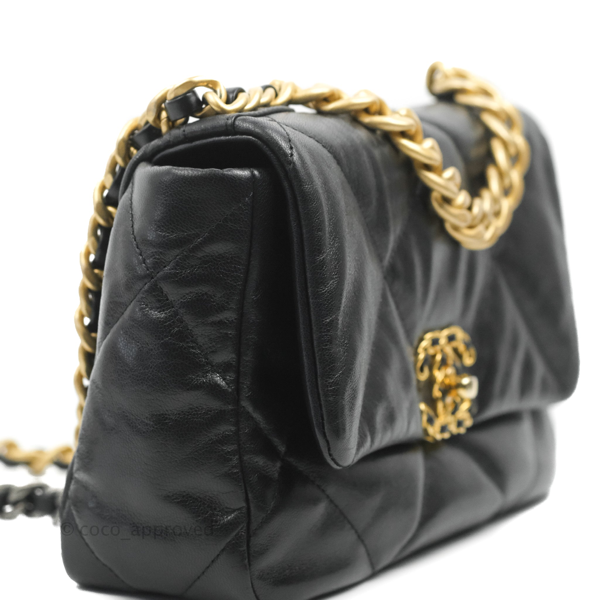 Chanel 19 Small Black Goatskin Leather Bag with Mixed Hardware - 20S Collection | Luxury Crossbody Purse for Women, Perfect for Date Night & Evening Events