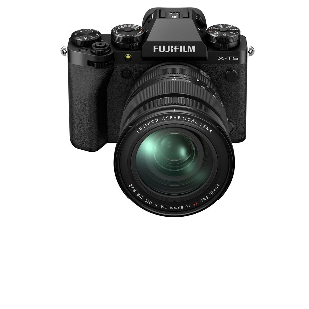FUJIFILM X-T5 Mirrorless Digital Camera with 16-80mm Lens Kit - 40MP APS-C Sensor, 5-Axis IBIS, 4K Video, Black | Perfect for Travel Photography, Vlogging & Street Shooting