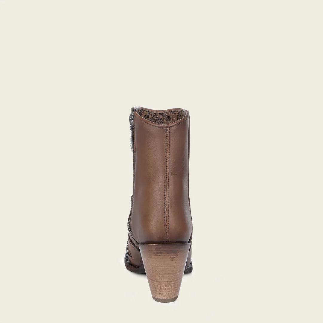 Women's Cuadra Honey Western Cowgirl Cowhide Leather Ankle Boots - Stylish & Comfortable for Country Rides, Dancing & Casual Outfits
