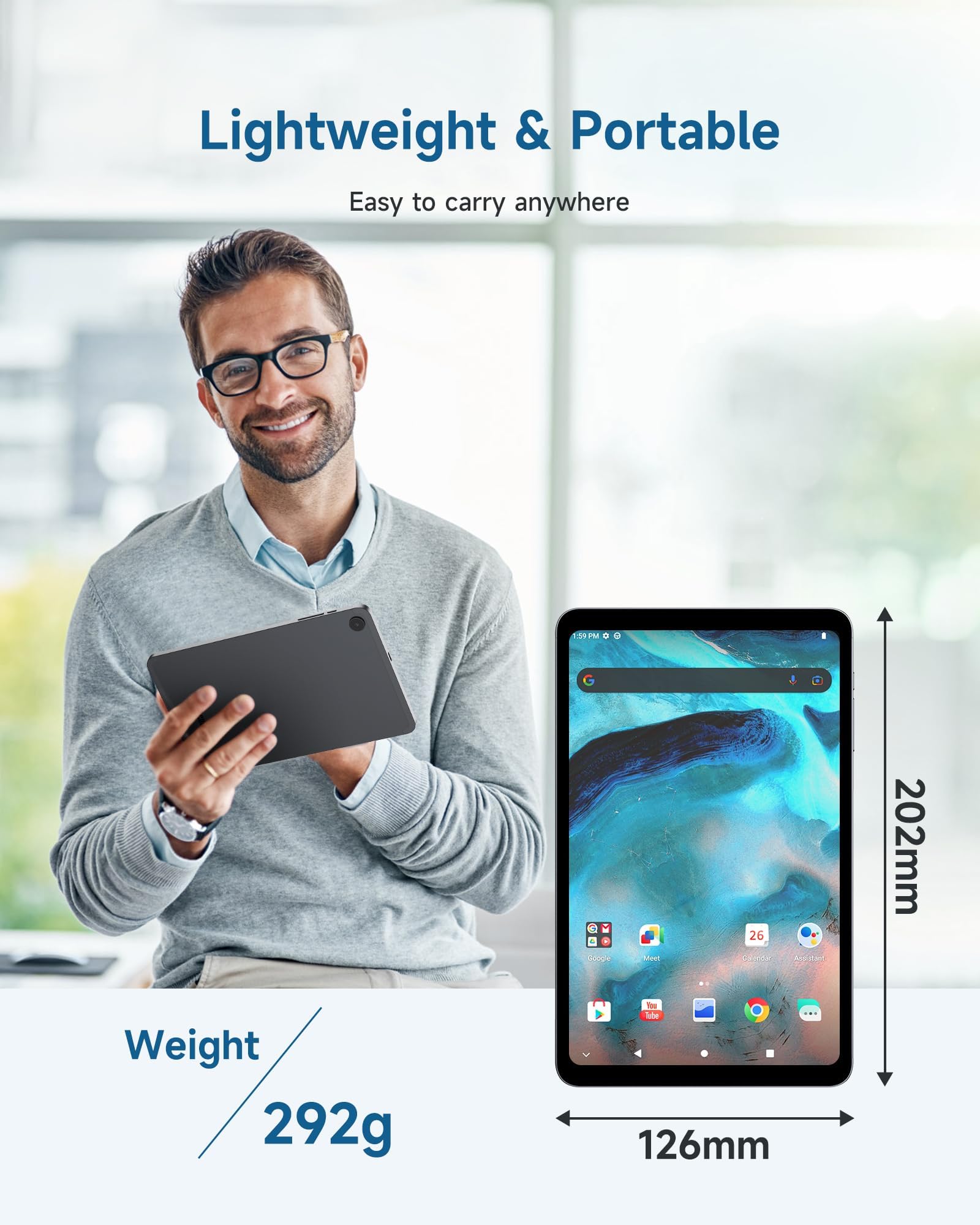 ALLDOCUBE iPlay50 Mini 8.4 Inch Android 13 Tablet - 12GB RAM (4+8), 64GB Storage, FHD 1920×1200 IPS Display, 8-Core CPU, 4G LTE, 5MP Dual Cameras, GPS, WiFi - Portable Gaming & Entertainment Tablet for Adults & Teens - Perfect for Travel, School, and Home Use