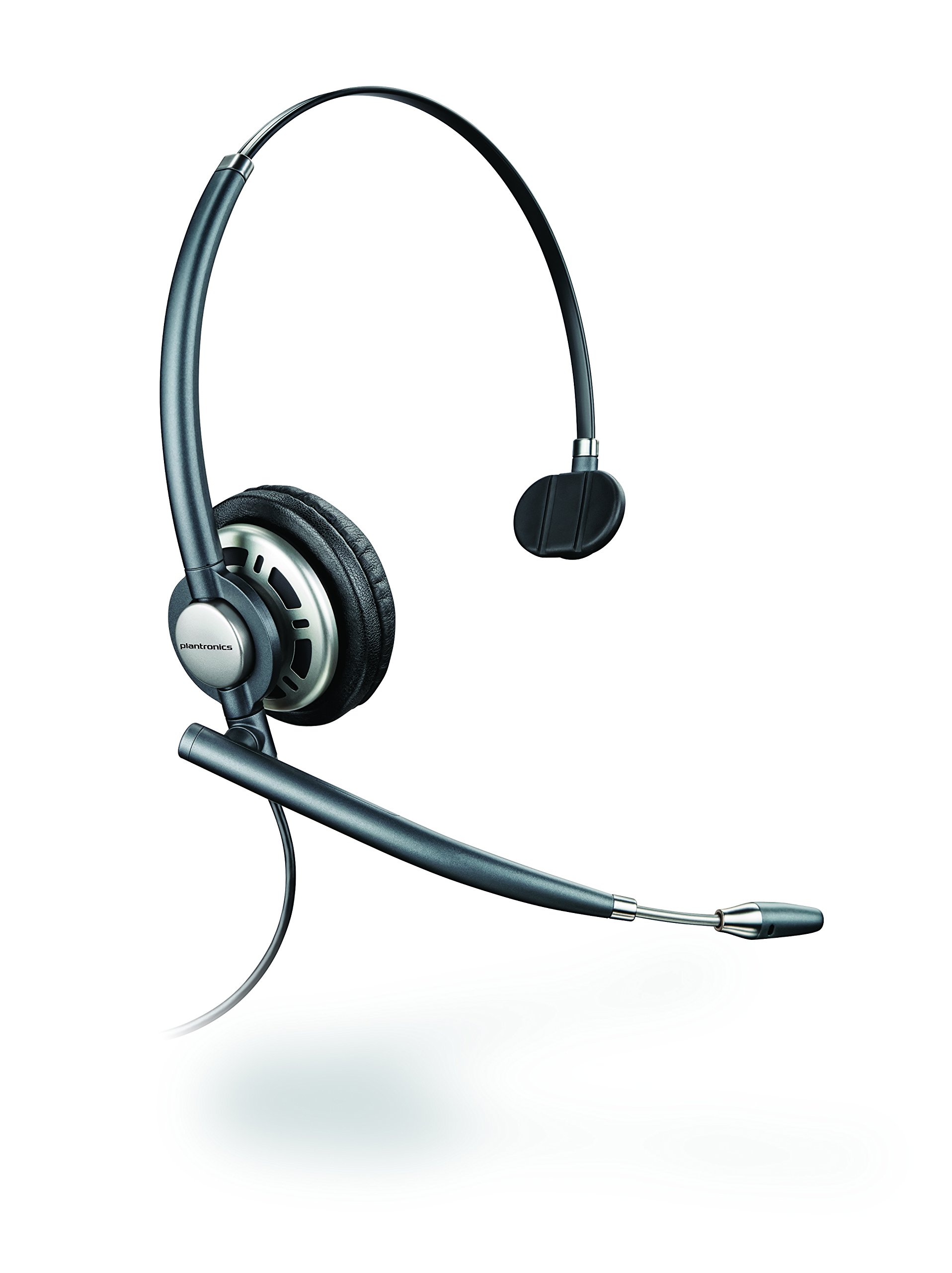 Plantronics EncorePro HW710 Mono Corded Headset with Noise-Canceling Mic - Office & Call Center Headphones for Clear Communication (78712-102) | Ideal for Customer Service, Telemarketing & Remote Work