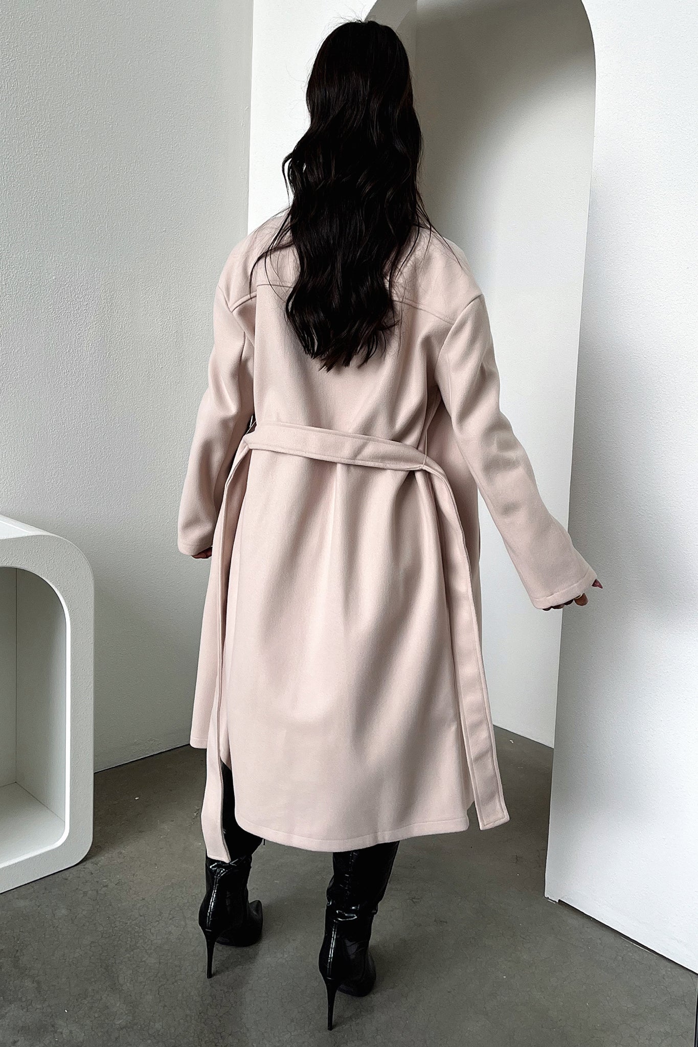 Francesca Women's Beige Trench Coat - Classic Long Wool Blend Overcoat for Fall & Winter | Perfect for Office, Dating & Outdoor Activities