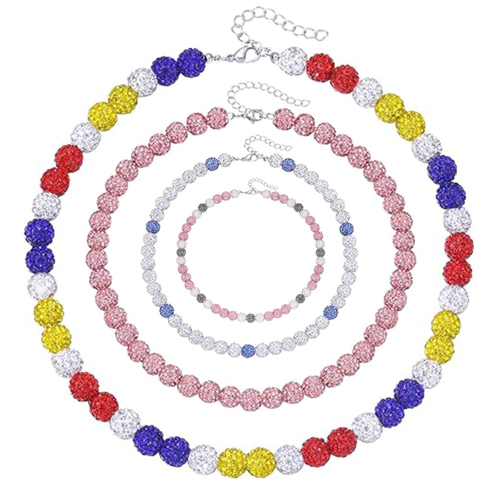 Baseball Bead Bracelets for Men & Women - 7.5+2 Inch Adjustable Rhinestone Charm Bracelet, Bling Ice Collection Baseball Team Jewelry Gift - Perfect for Games, Fan Events & Sports Lovers Accessories