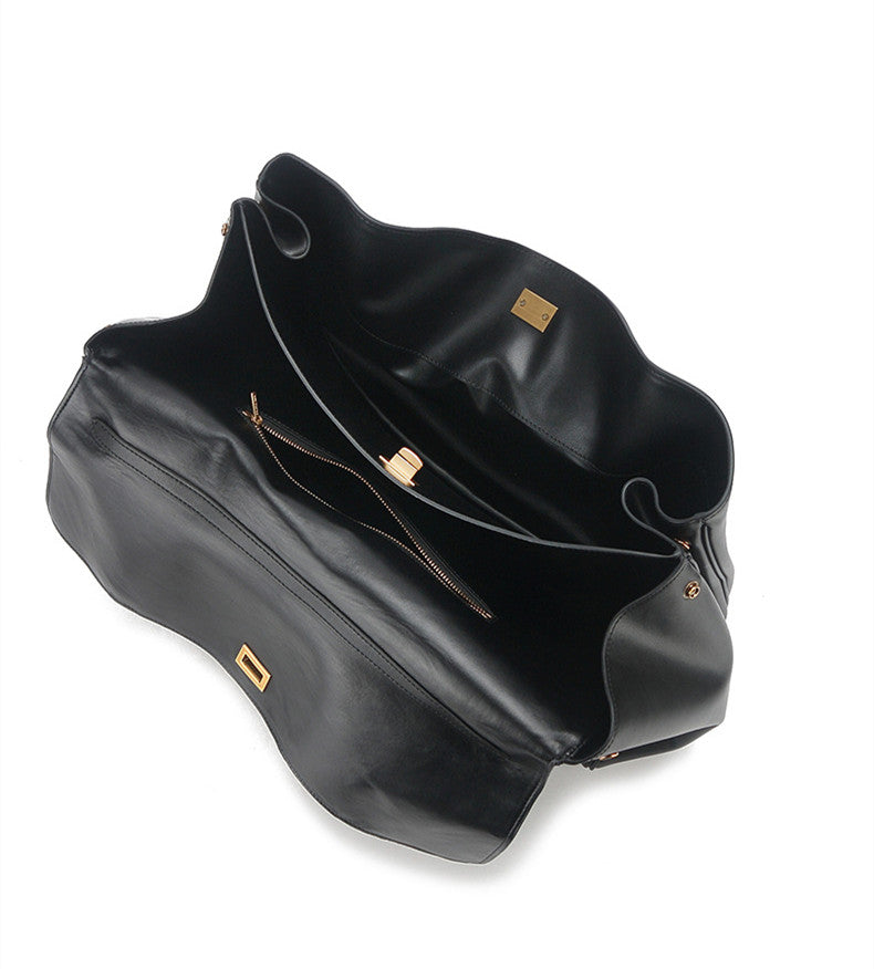 Premium Genuine Leather Large Shoulder Bag for Women - Stylish & Spacious Crossbody Tote - Perfect for Work, Travel & Everyday Use