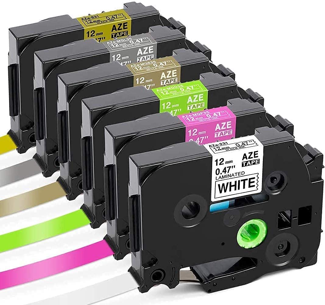 Brother PTouch Label Tape Replacement - 12mm (0.47