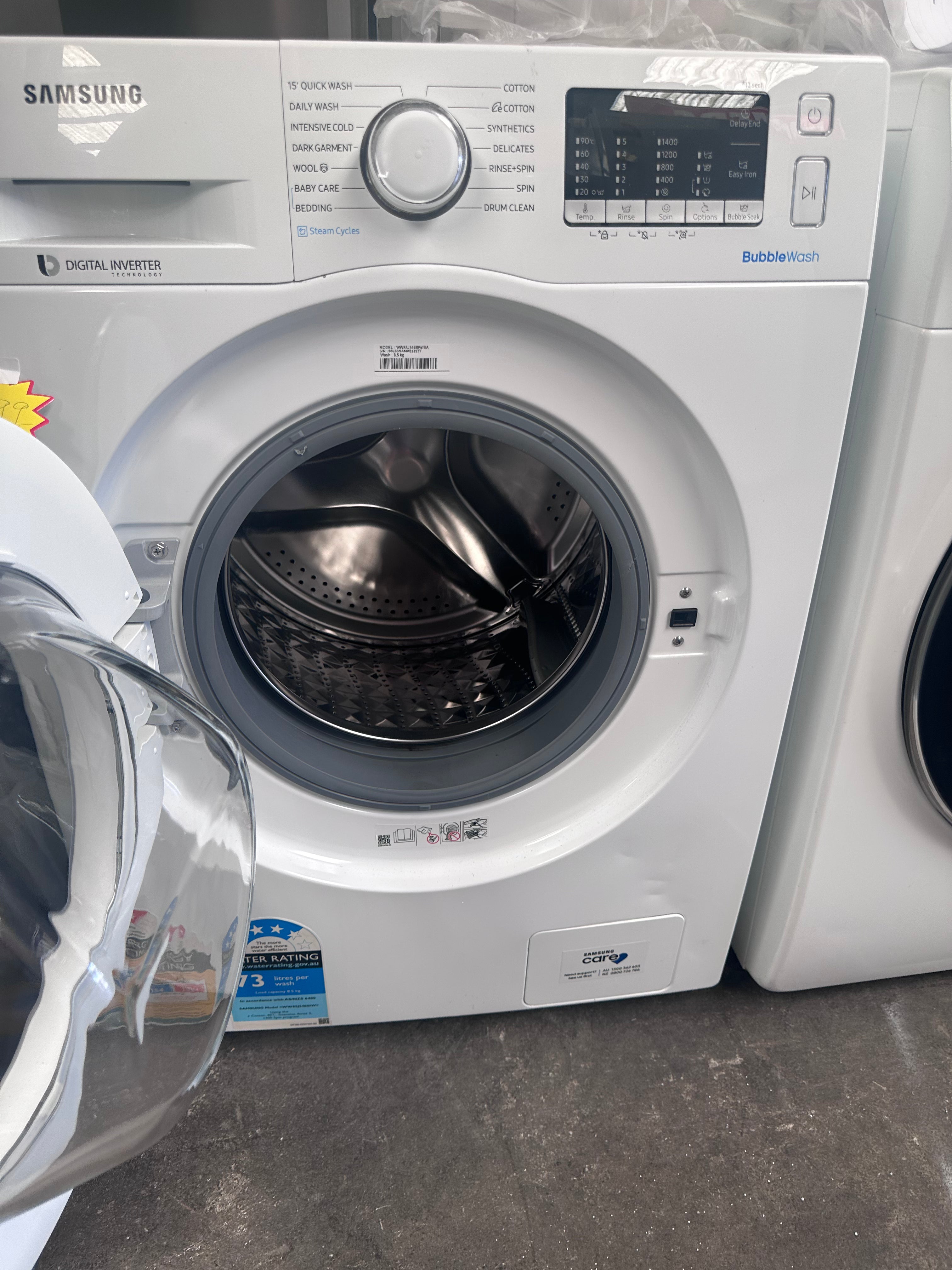 Refurbished Samsung 8.5kg BubbleWash Front Loading Washing Machine - Perfect for Apartments, Small Homes & Laundry Rooms