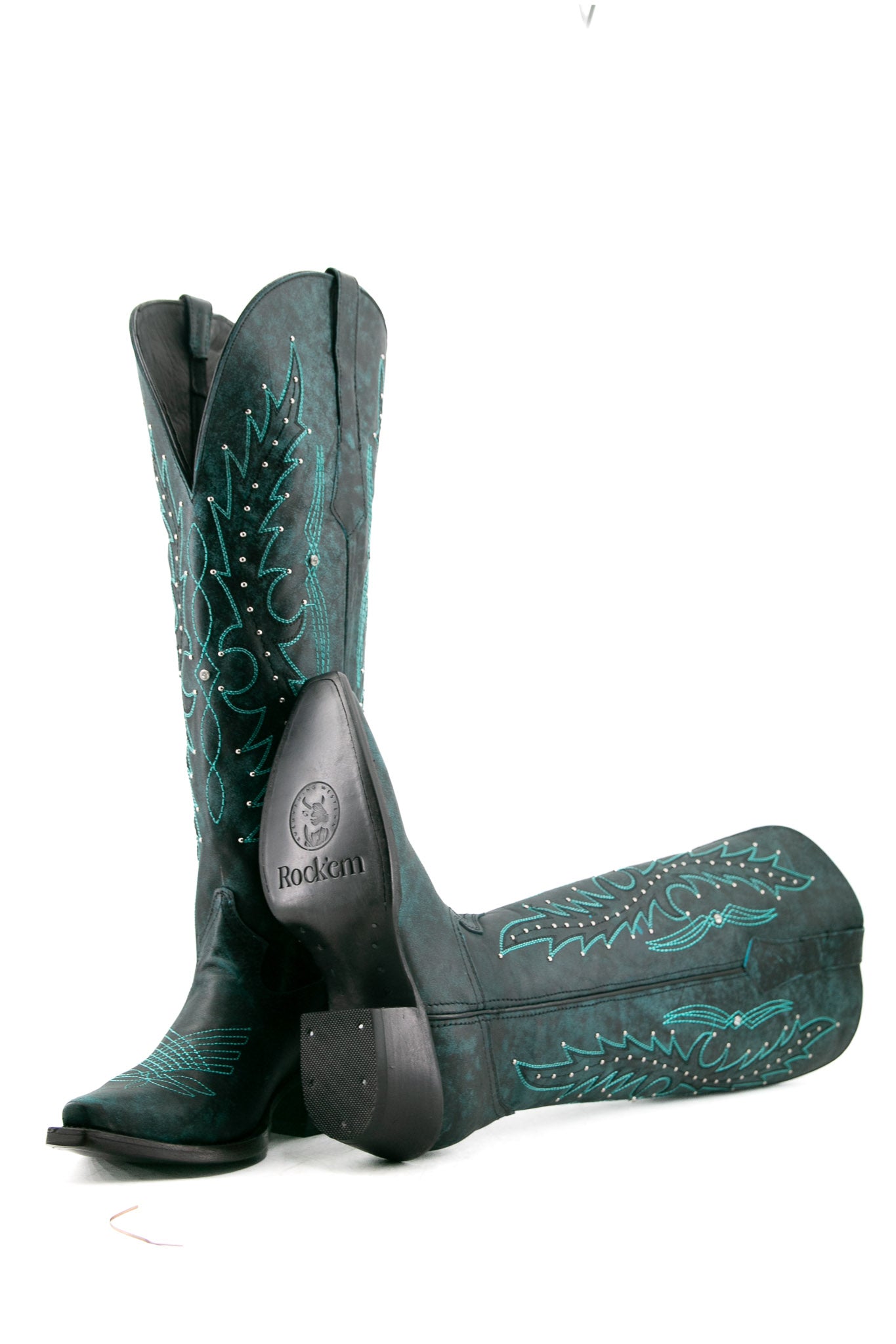Paulina Women's Tall Wide Calf Cowgirl Boots - Comfortable Snip Toe Western Riding Boots for Country Dancing, Rodeo & Outdoor Activities