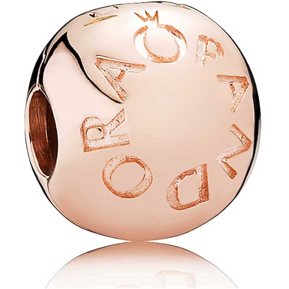 Pandora Rose 781015 Logo Charm Clip - Elegant Jewelry for Bracelets & Necklaces - Perfect for Gifts, Anniversaries, and Special Occasions