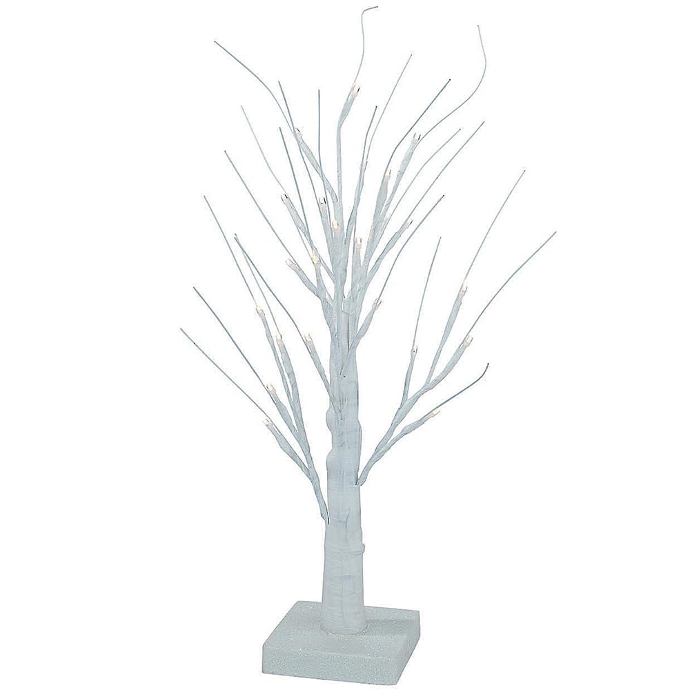 19-Inch White LED Plastic Tabletop Tree for Home Decor, Outdoor Lighting, Weddings & Events – Elegant Decorative Accent for Parties, Holidays & Special Occasions